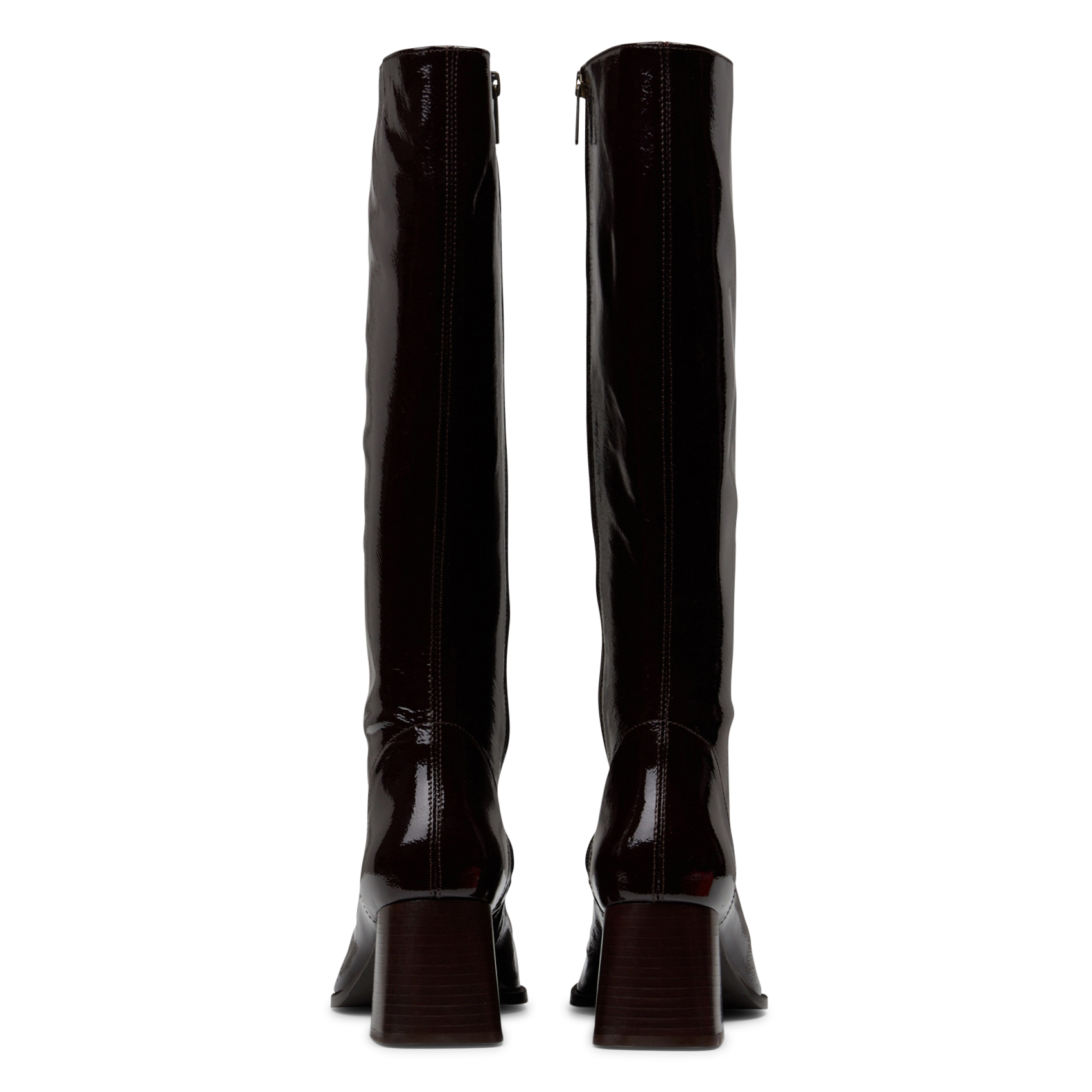 High patent leather boots BOBBIES Brown
