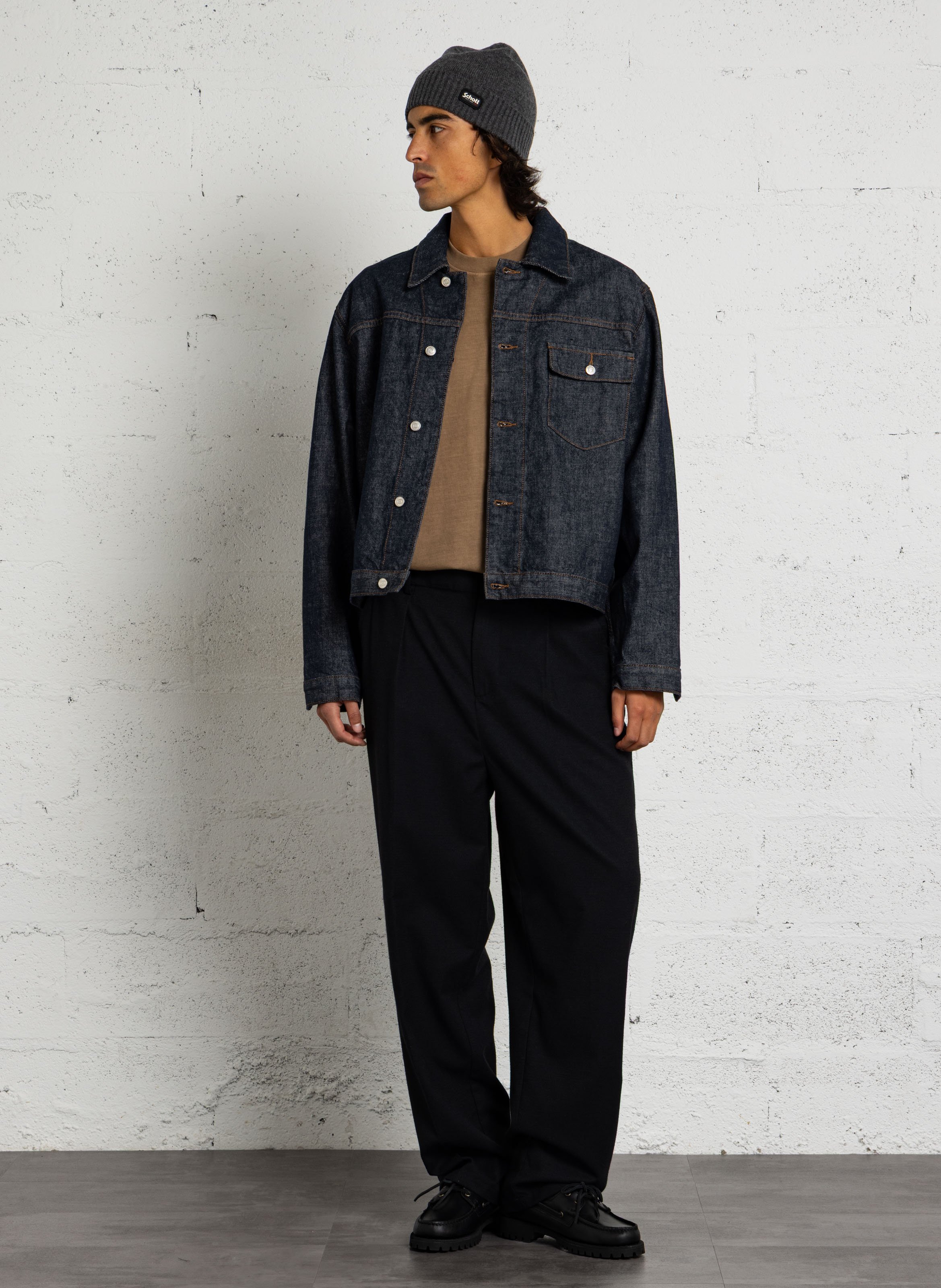 Veste ample boutonnée en denim MINIMUM Bleu
