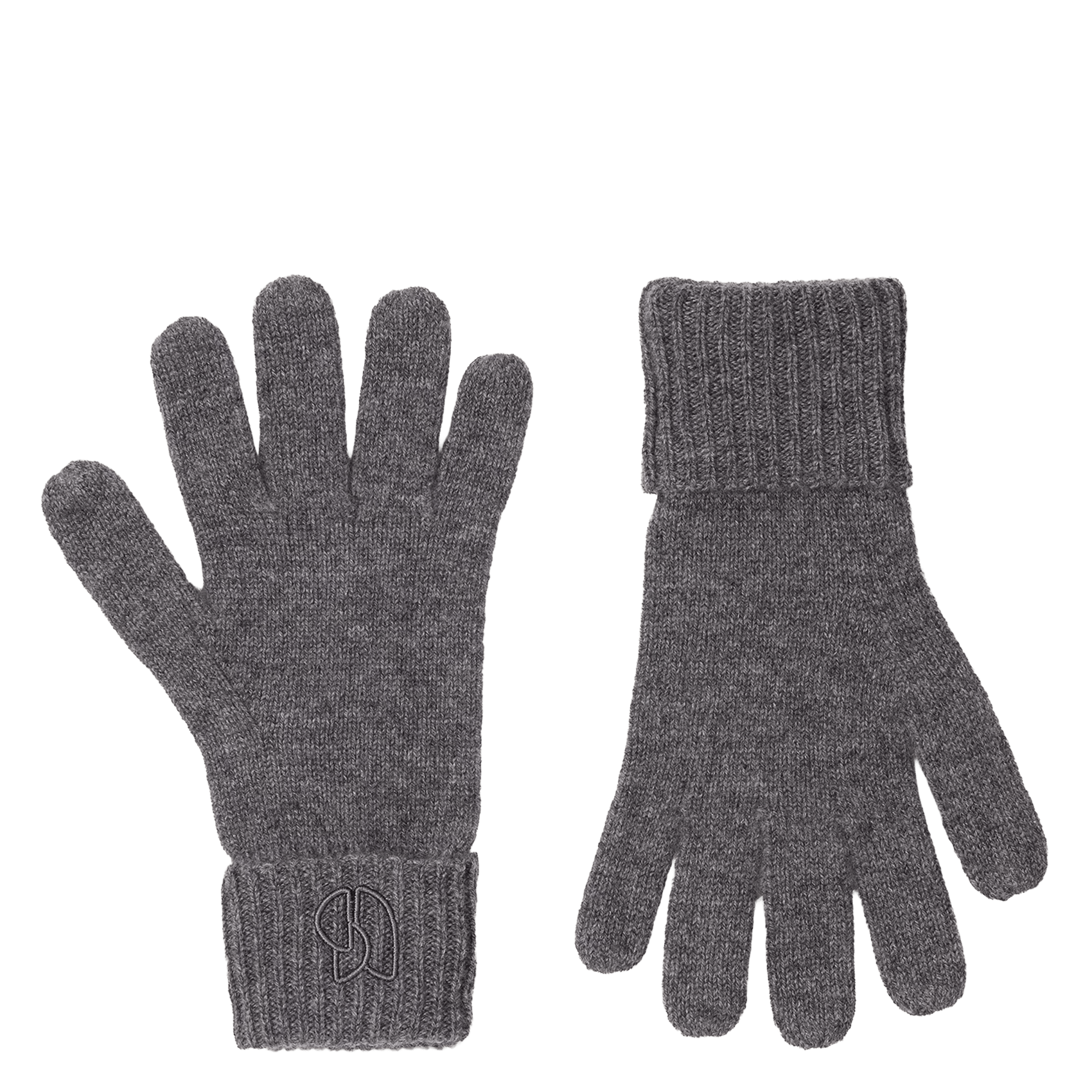 Unifarbene Handschuhe aus Kaschmir BA&SH Grau