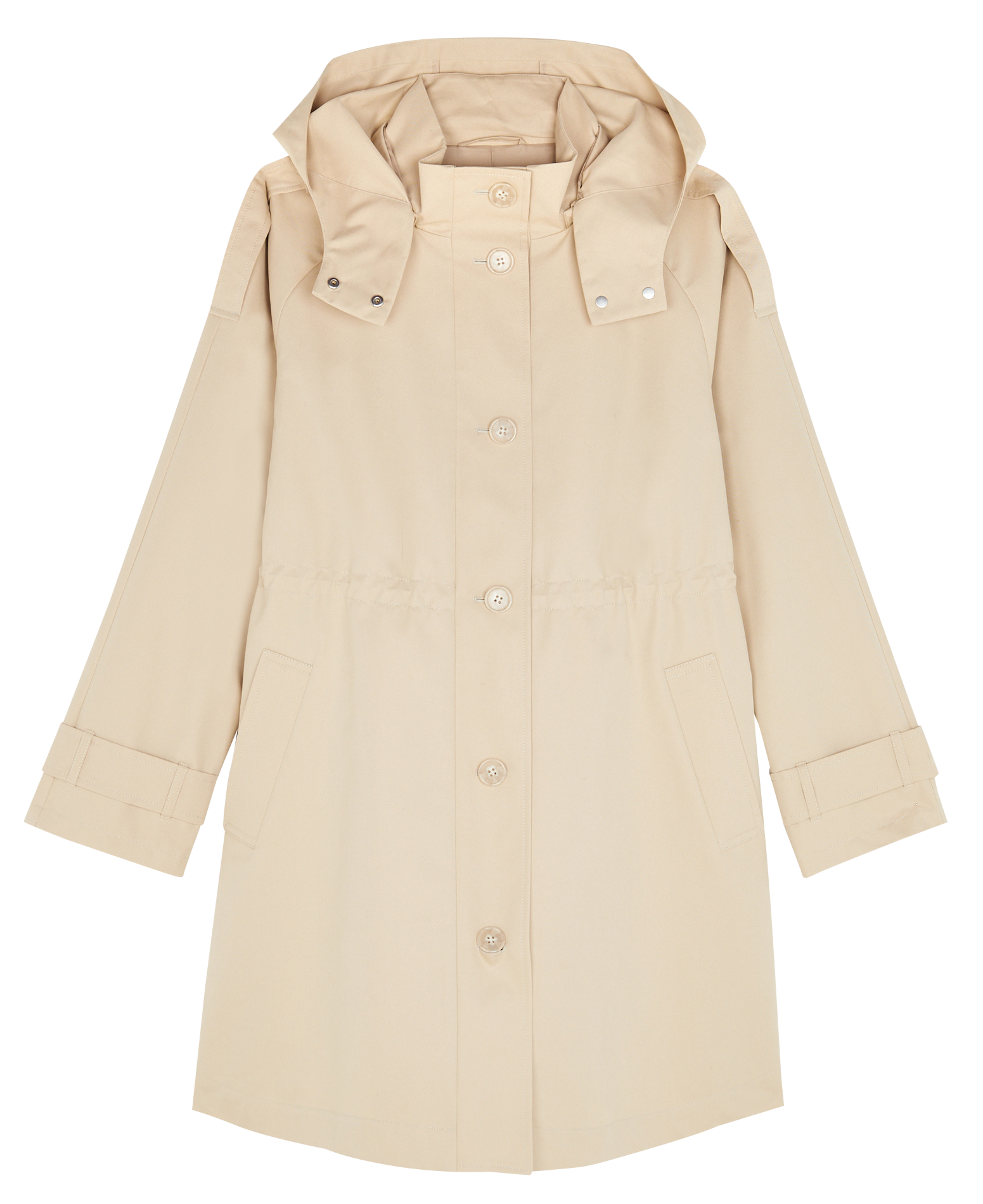 Manteau col montant en coton mélangé PERSONA by Marina Rinaldi Beige