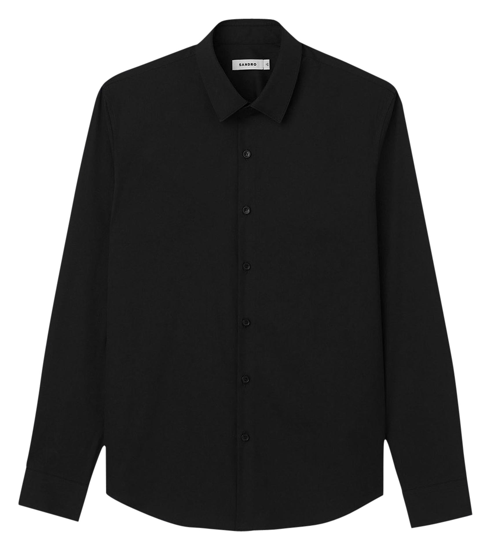 Chemise slim-fit en coton stretch  Noir