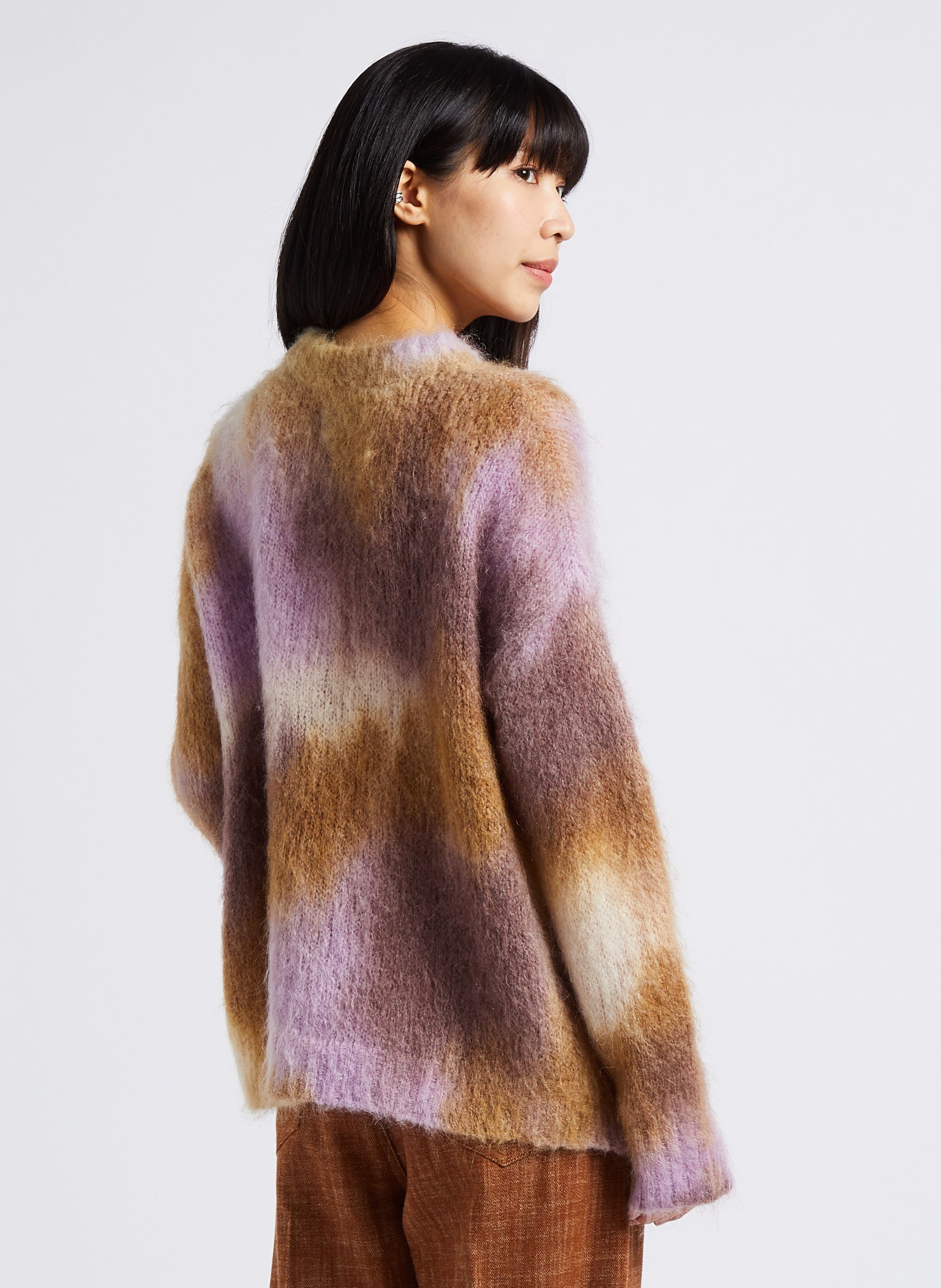 Pull ample à col rond Violet