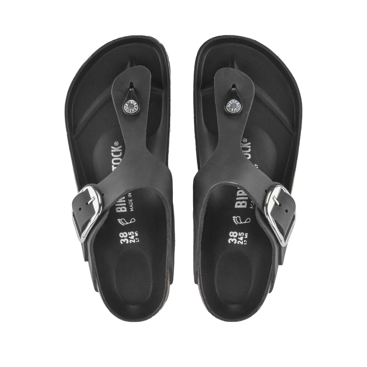 Faux leather sandals BIRKENSTOCK Black