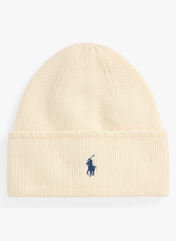 Gebreide Muts Cream Ragg Polo Ralph Lauren Dames 455954355 006 CREAM RAGG Place des Tendances Belgie