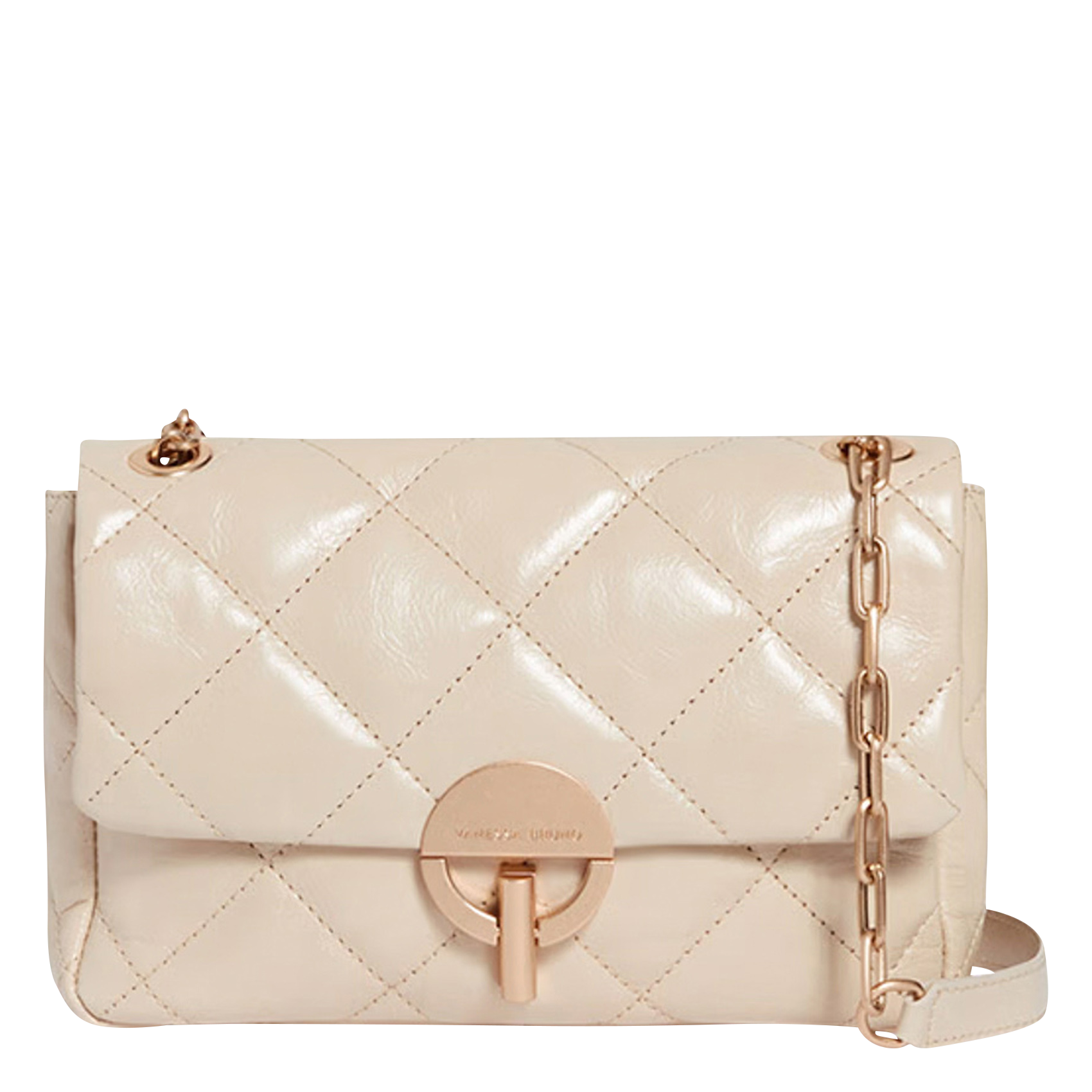 Leren crossbodytas  MOON L Sable