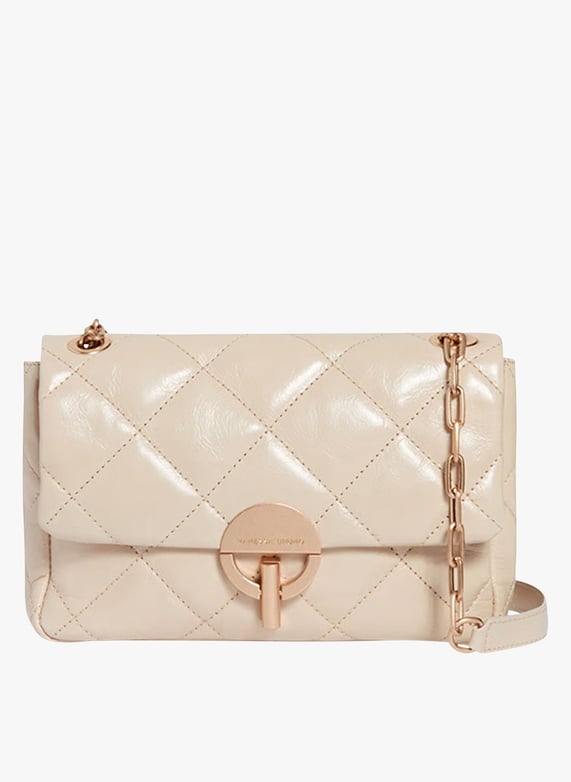 Sac bandoulière en cuir Moon l Beige Vanessa bruno Femme Place