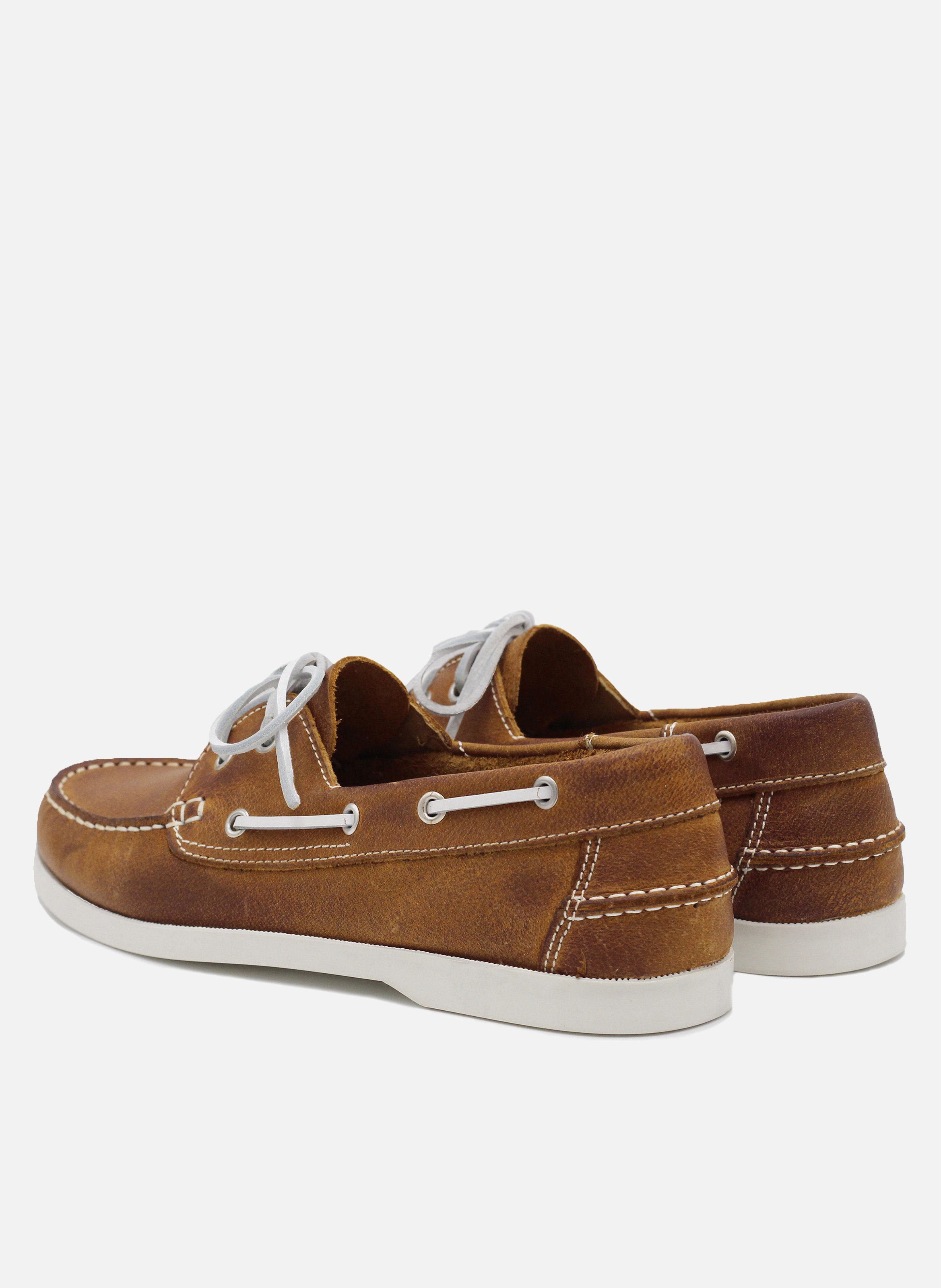 Leather deck shoes JULES & JENN Brown