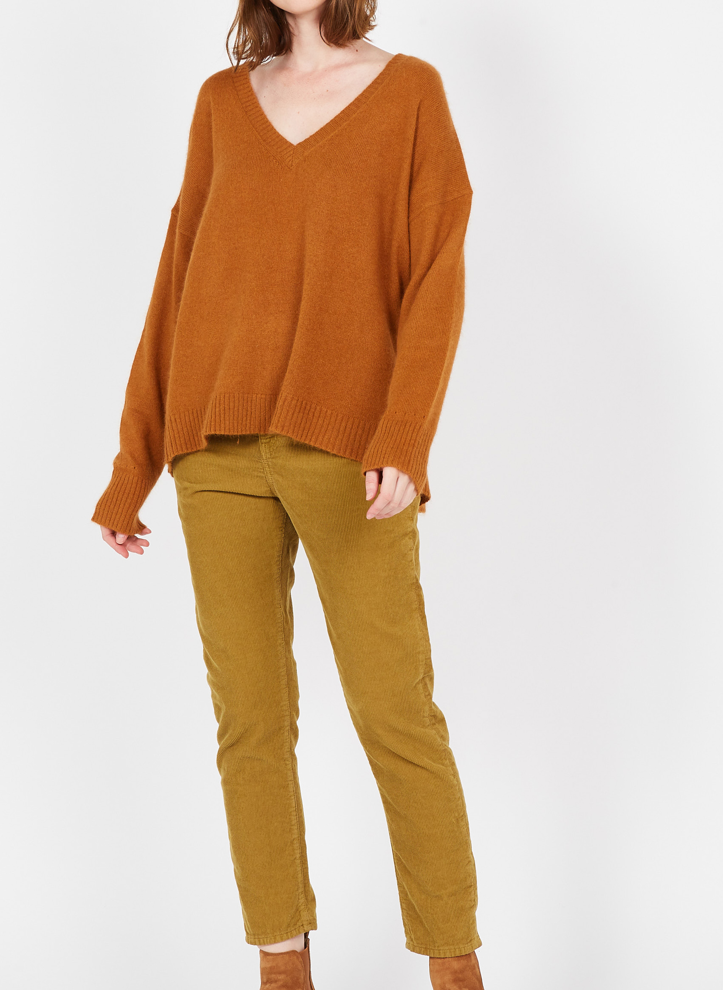 Gerade geschnittene Baumwoll-Cordhose ACQUAVERDE Braun