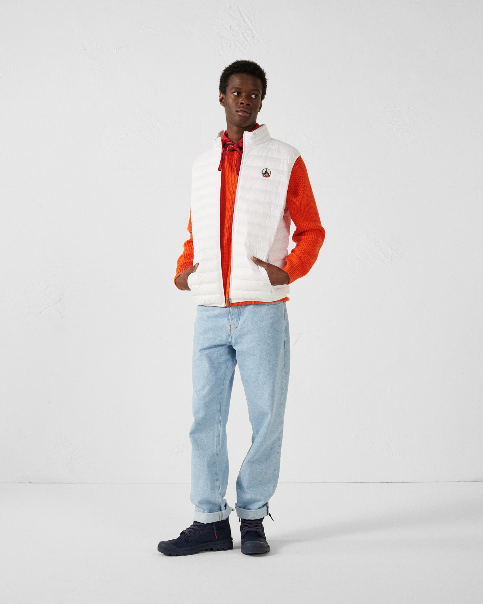 Sleeveless puffer jacket Tom JOTT White