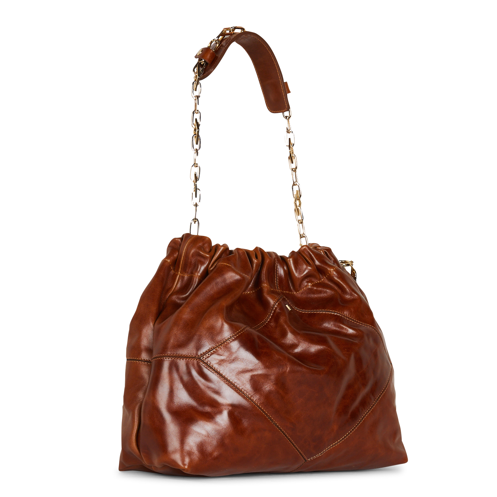 Sac bandoulière en cuir  BA&SH Marron