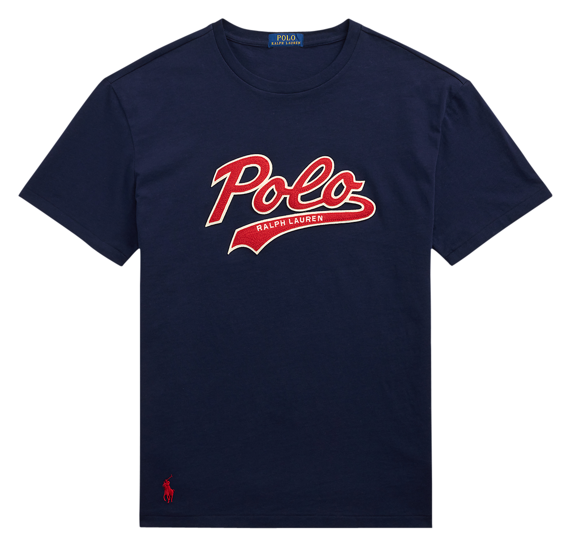 Tee-shirt col rond en coton POLO RALPH LAUREN Bleu