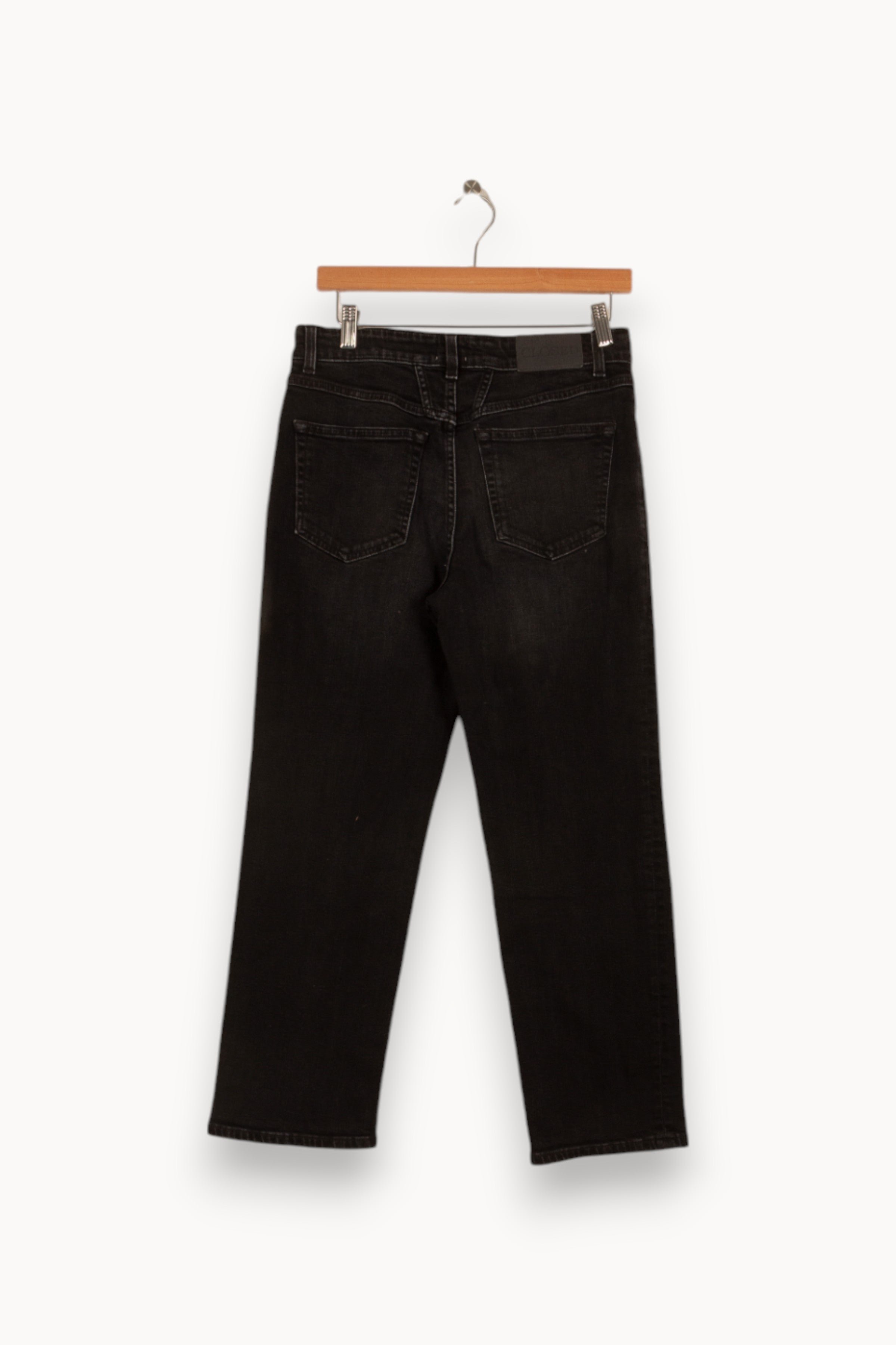 Cropped slim jeans with studs CLOSED - Seconde Main Black