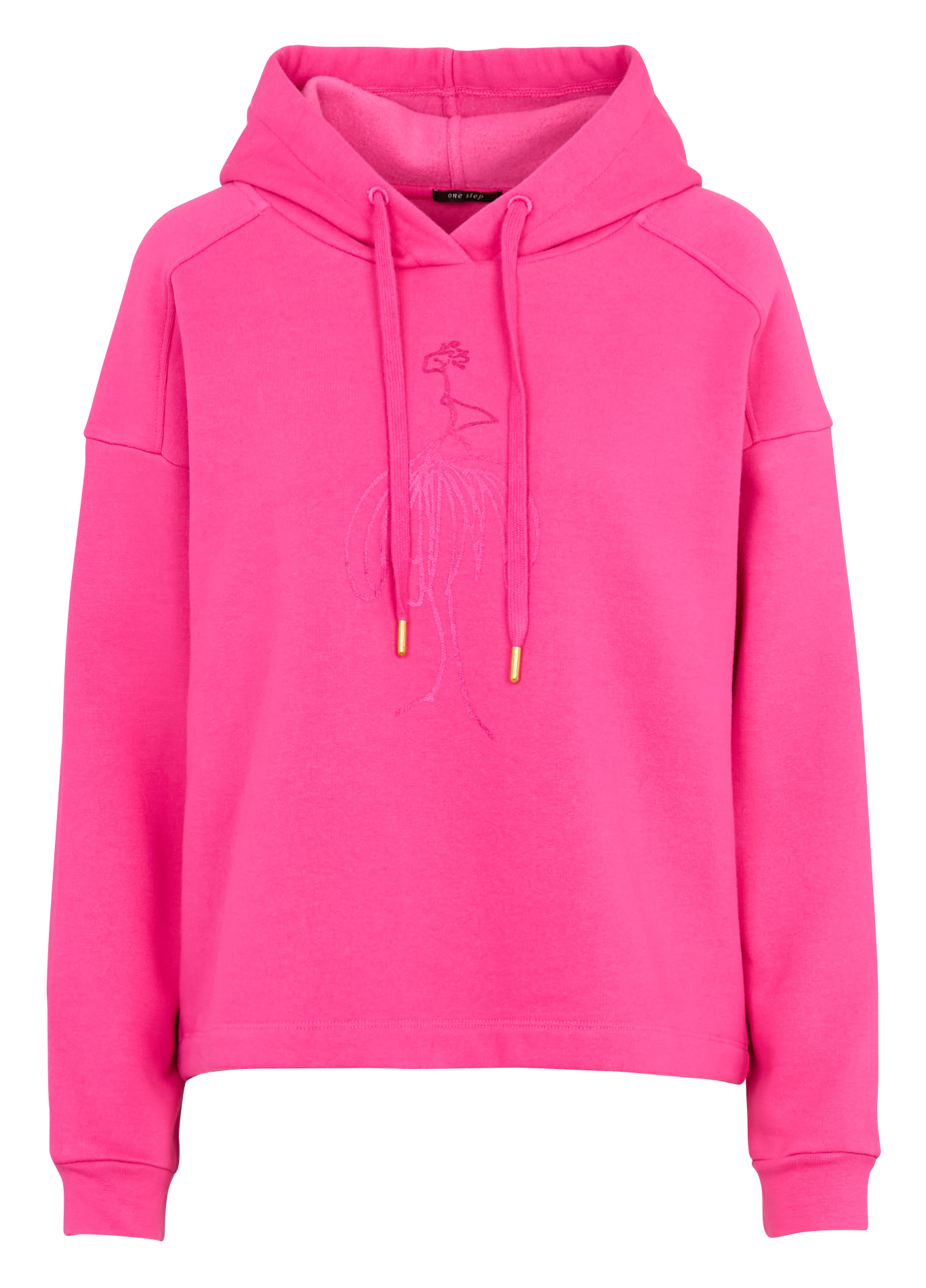 Hoodie met kangoeroezak en lange mouwen ONE STEP Roze
