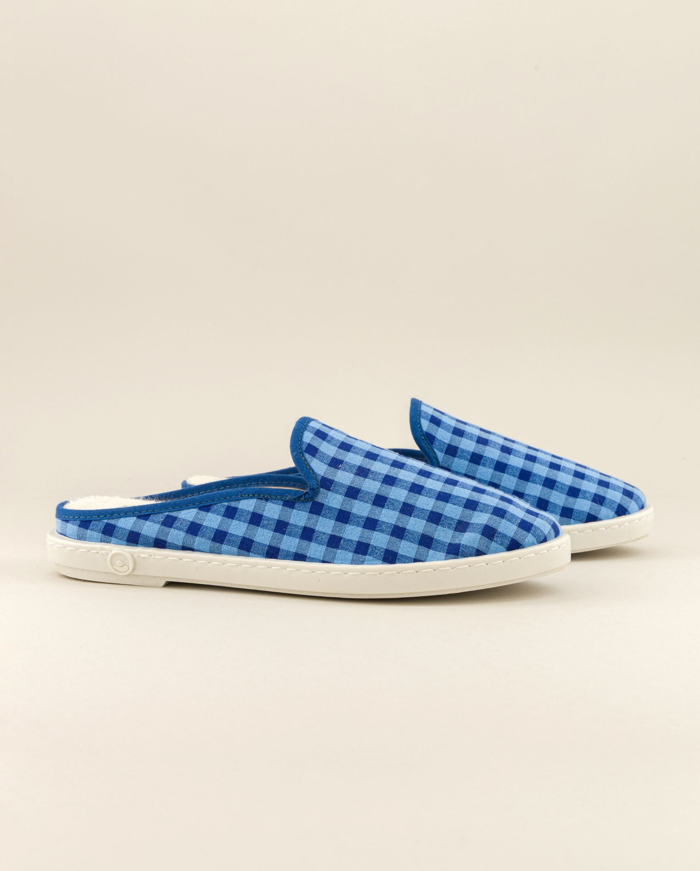 Ocean Blue Gingham Women's Mule ANGARDE Blue