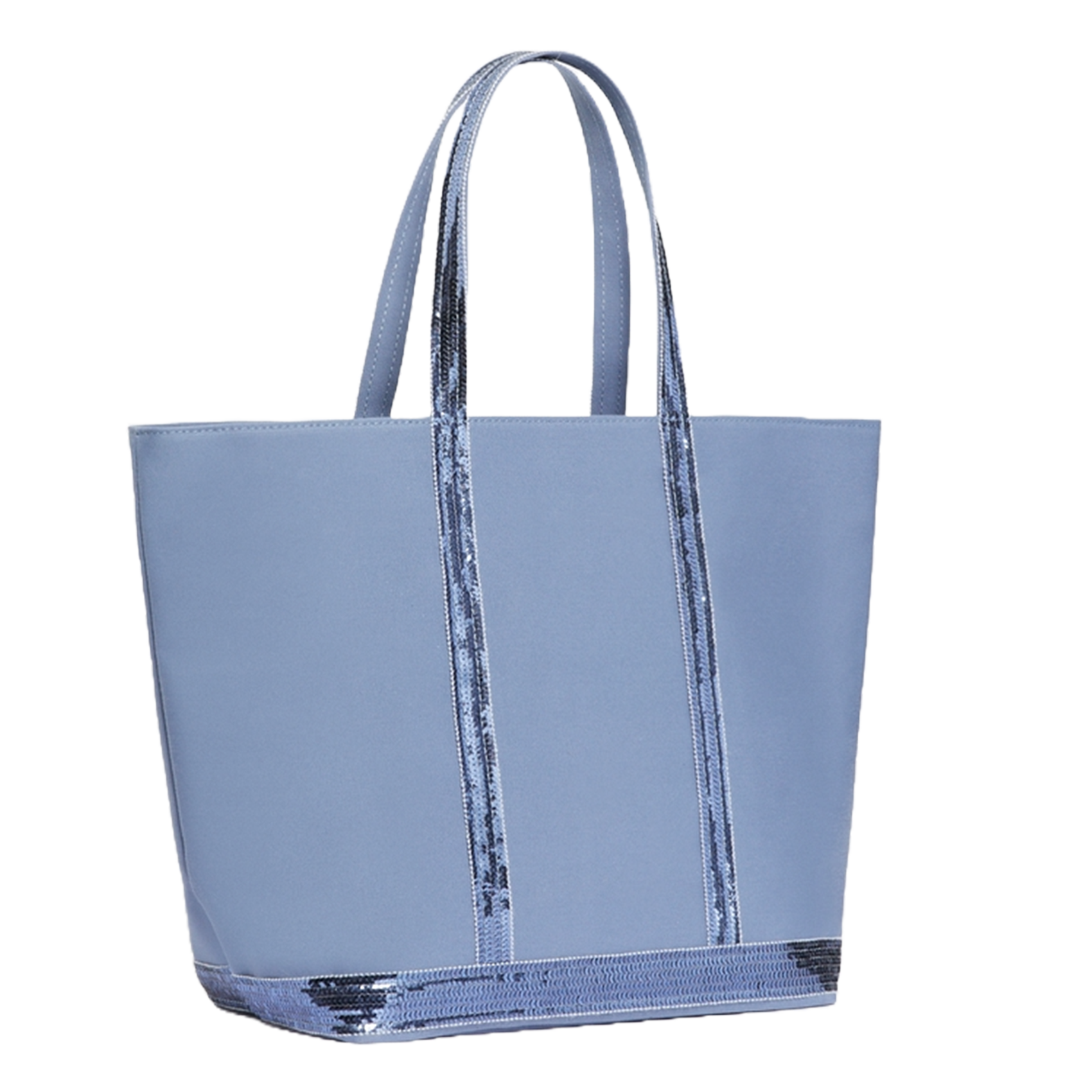 Cabas L à sequins en toile de coton  VANESSA BRUNO Bleu