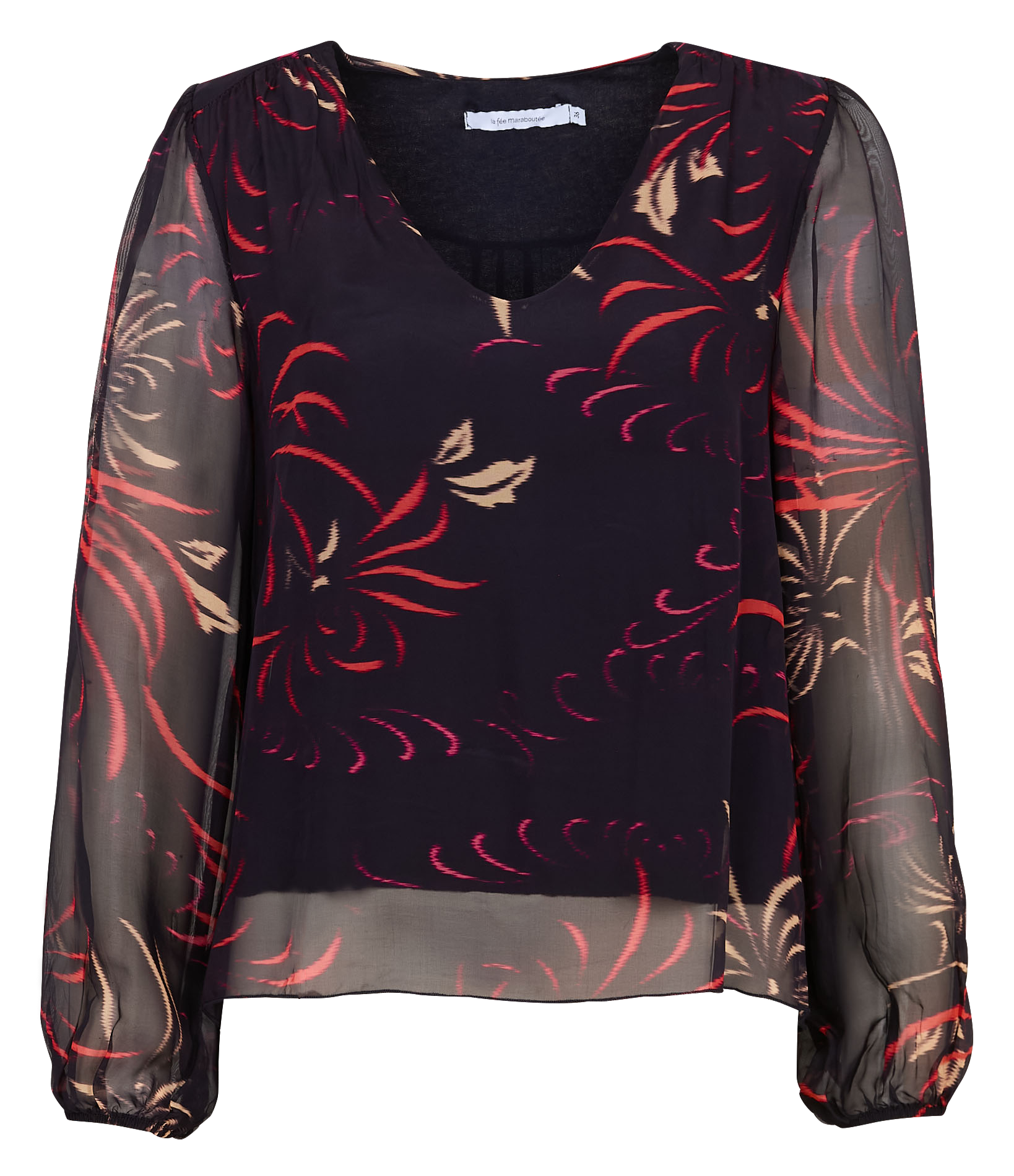 Top oversize imprimé LA FEE MARABOUTEE Bleu