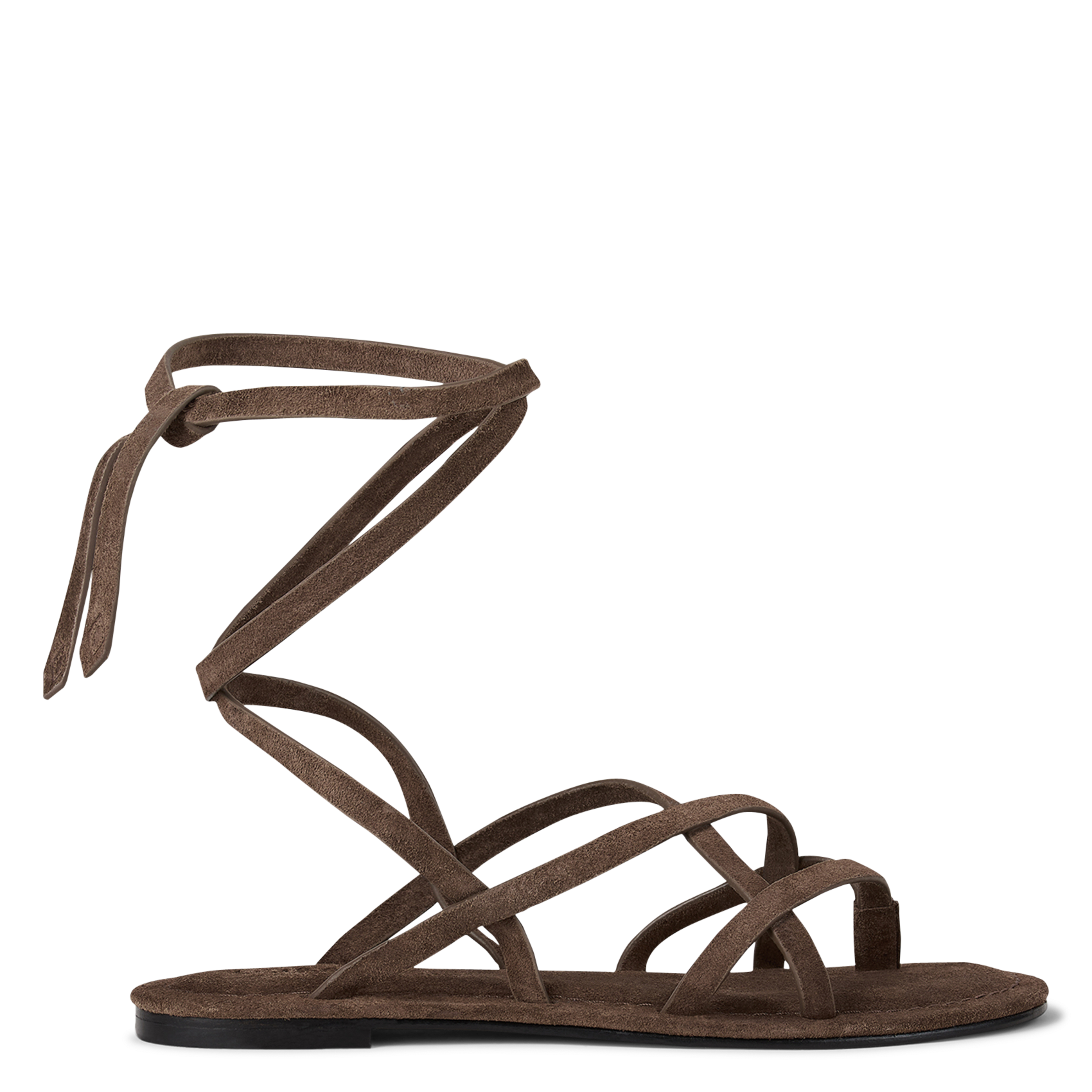 Open-toe leather lace-up sandals BA&SH Bruin