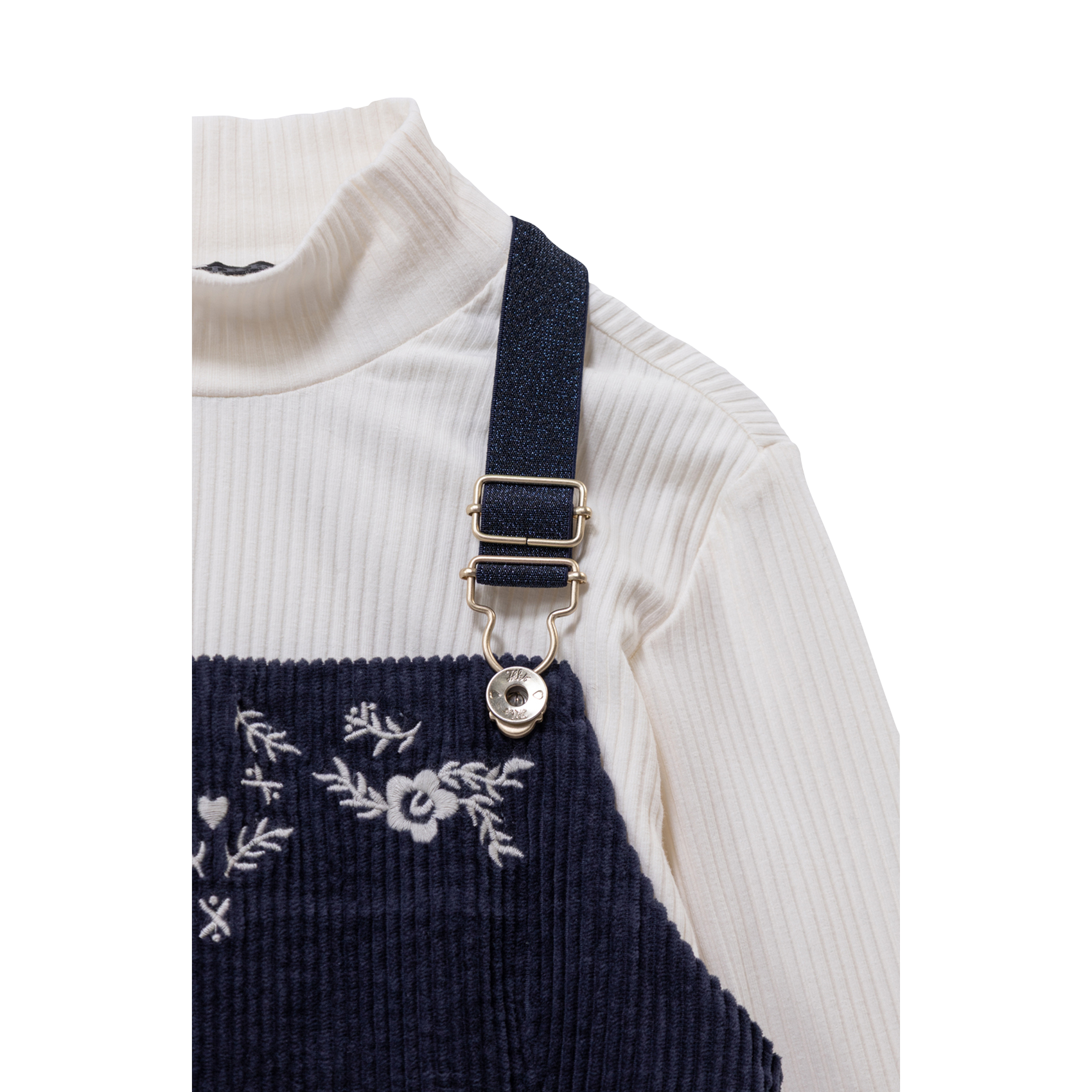 Robe courte 2 en 1 en coton mélangé IKKS JUNIOR Bleu