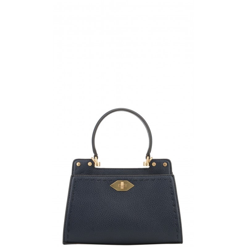 Handbag - cowhide leather POURCHET Blue