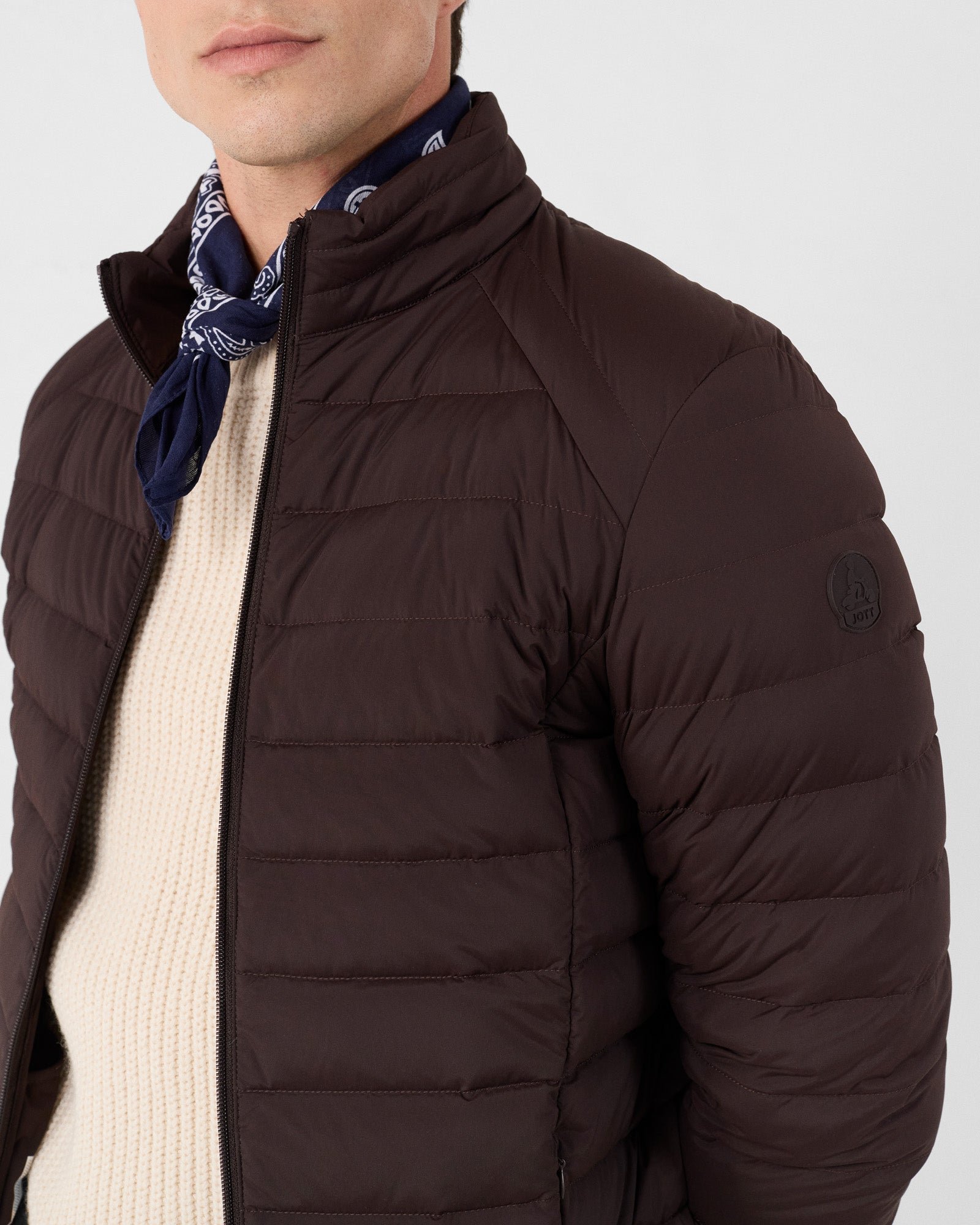 Stretch light down jacket Aragon JOTT Brown