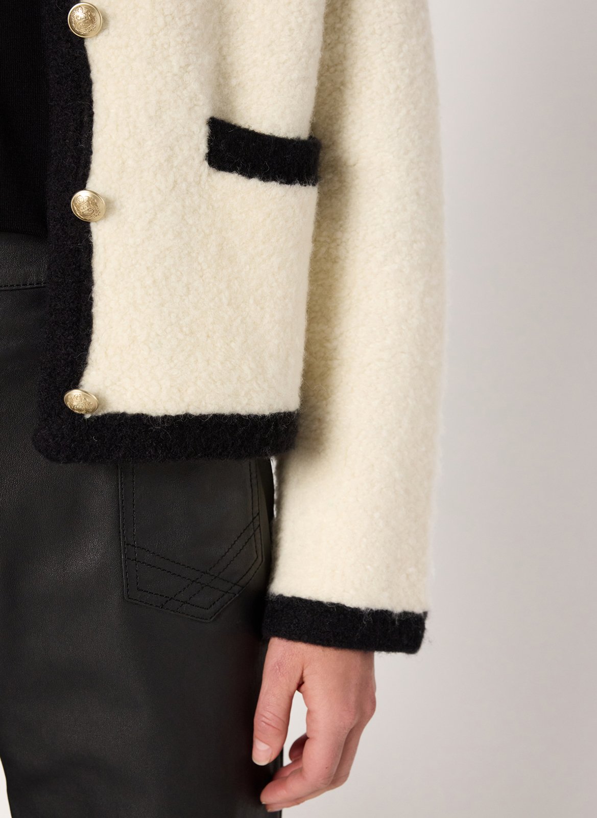 Round-neck wool blend vest GERARD DAREL Beige