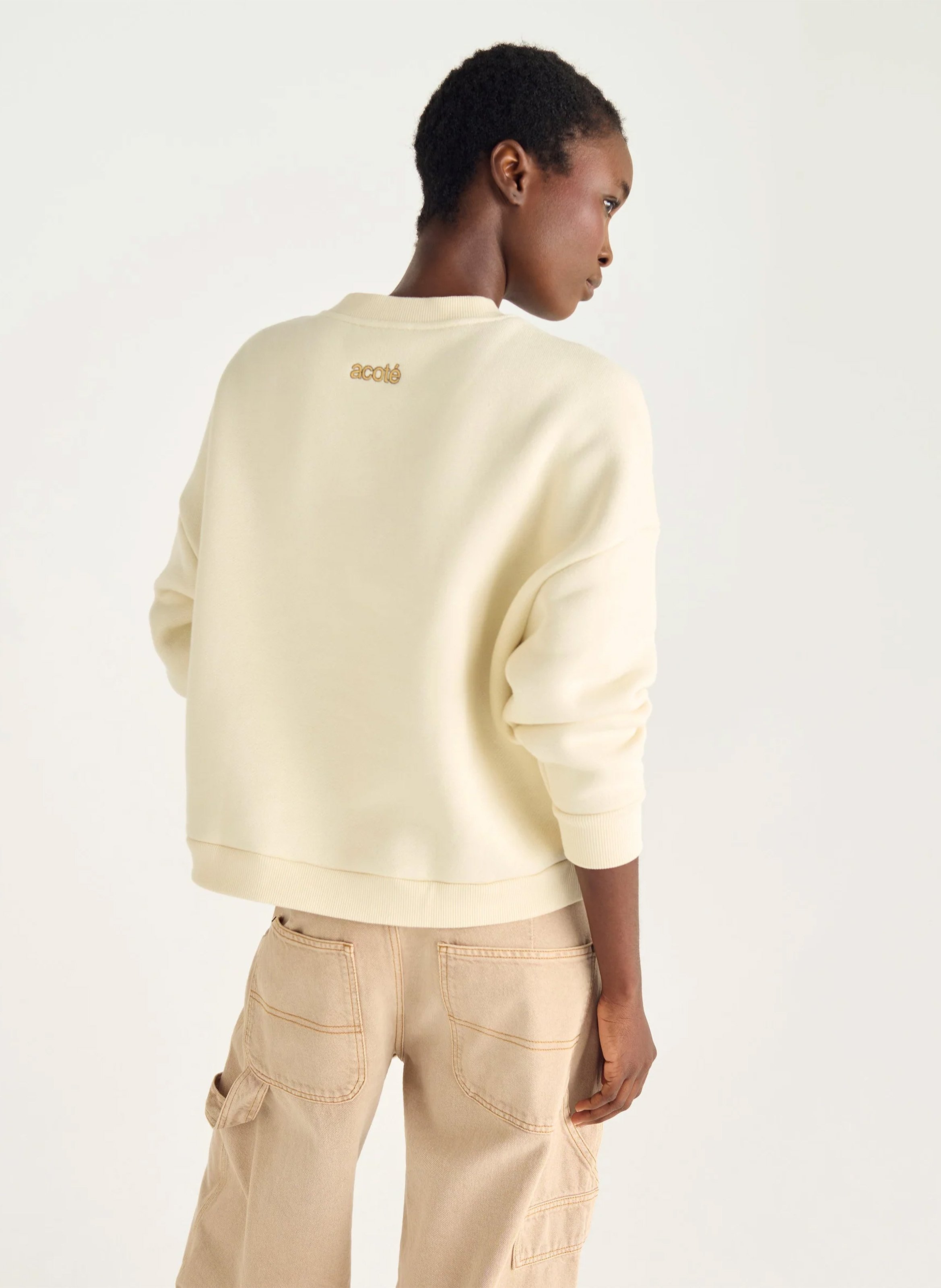 Sweatshirt - V-Ausschnitt ACOTE Weiss