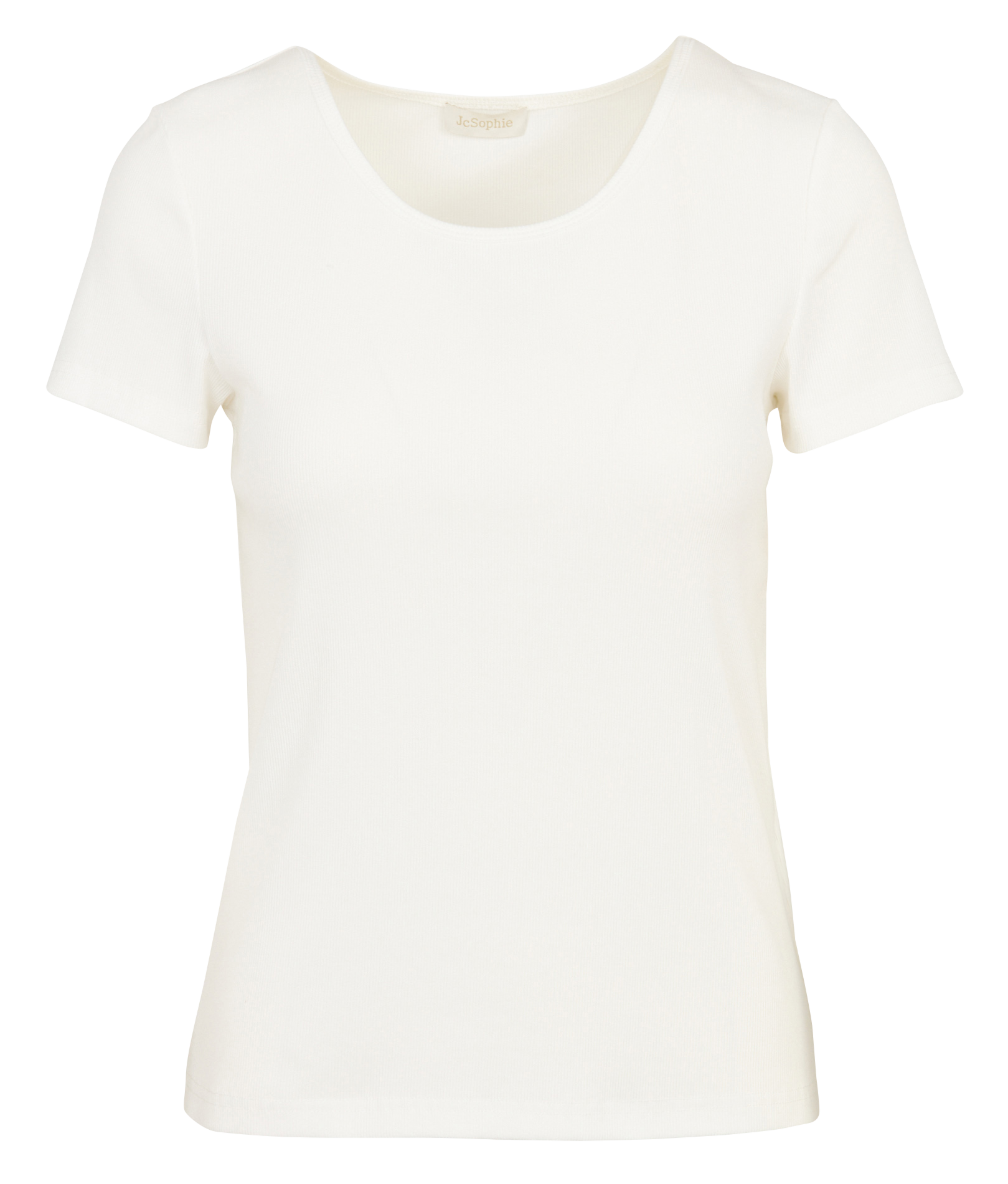 Fitted ribbed round neck t-shirt JC SOPHIE White