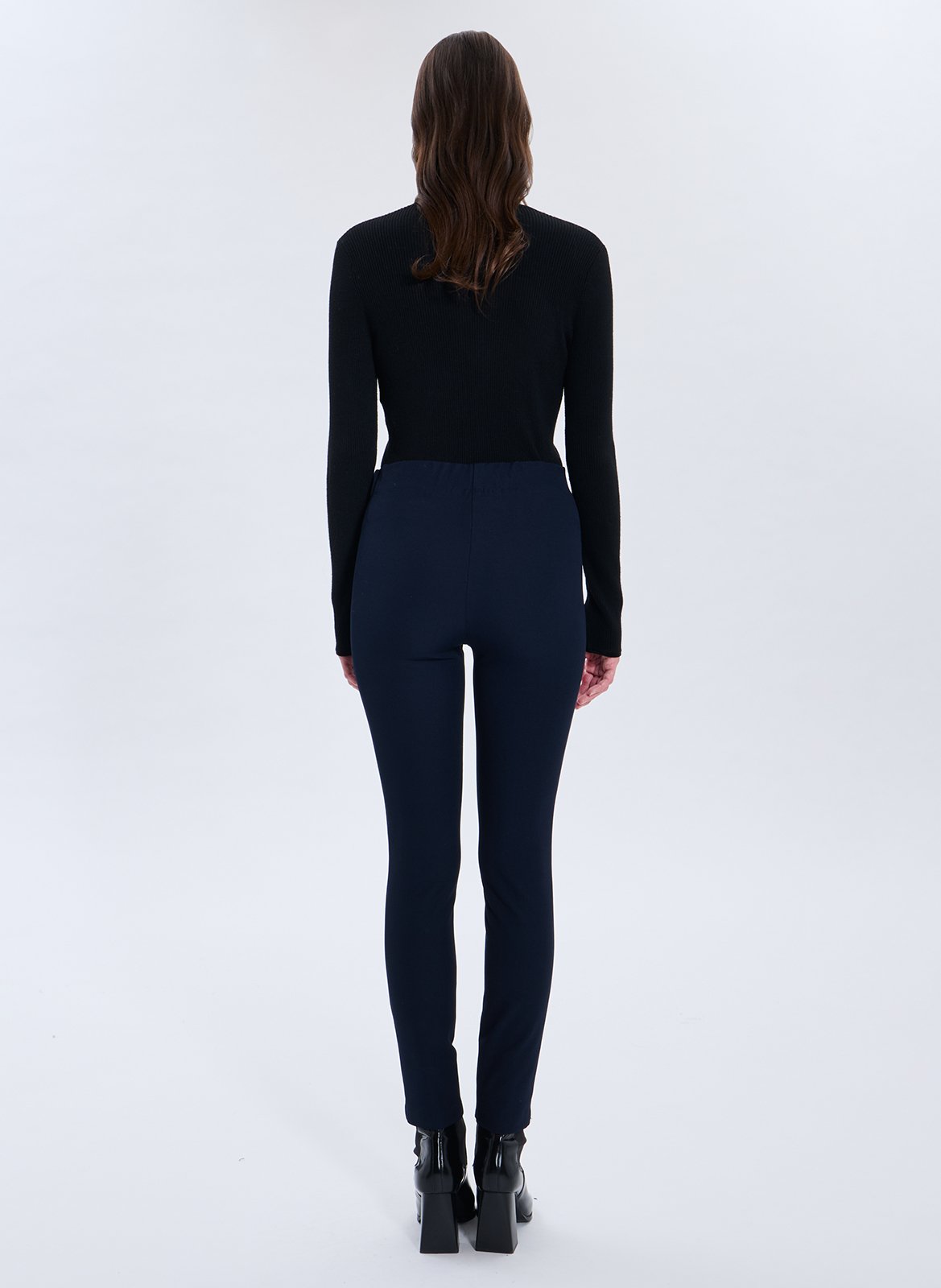 Pantalon skinny taille haute uni ZAPA Bleu