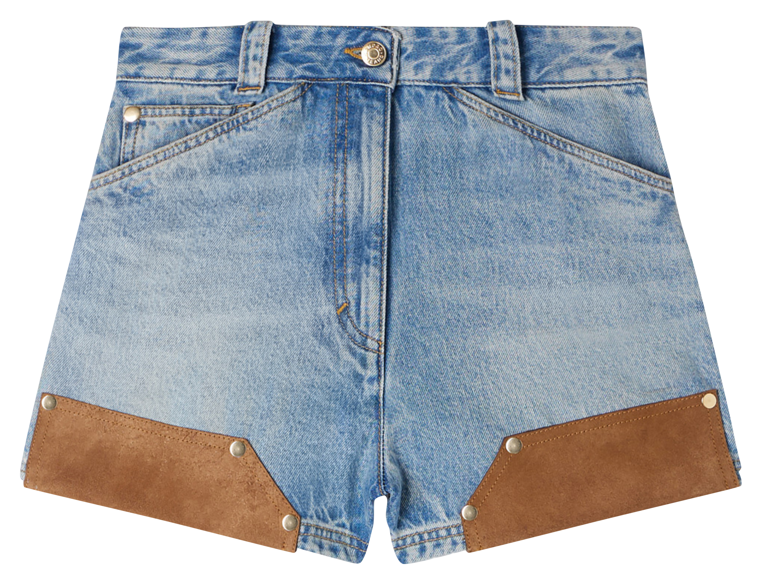 Short droit en coton SANDRO Bleu