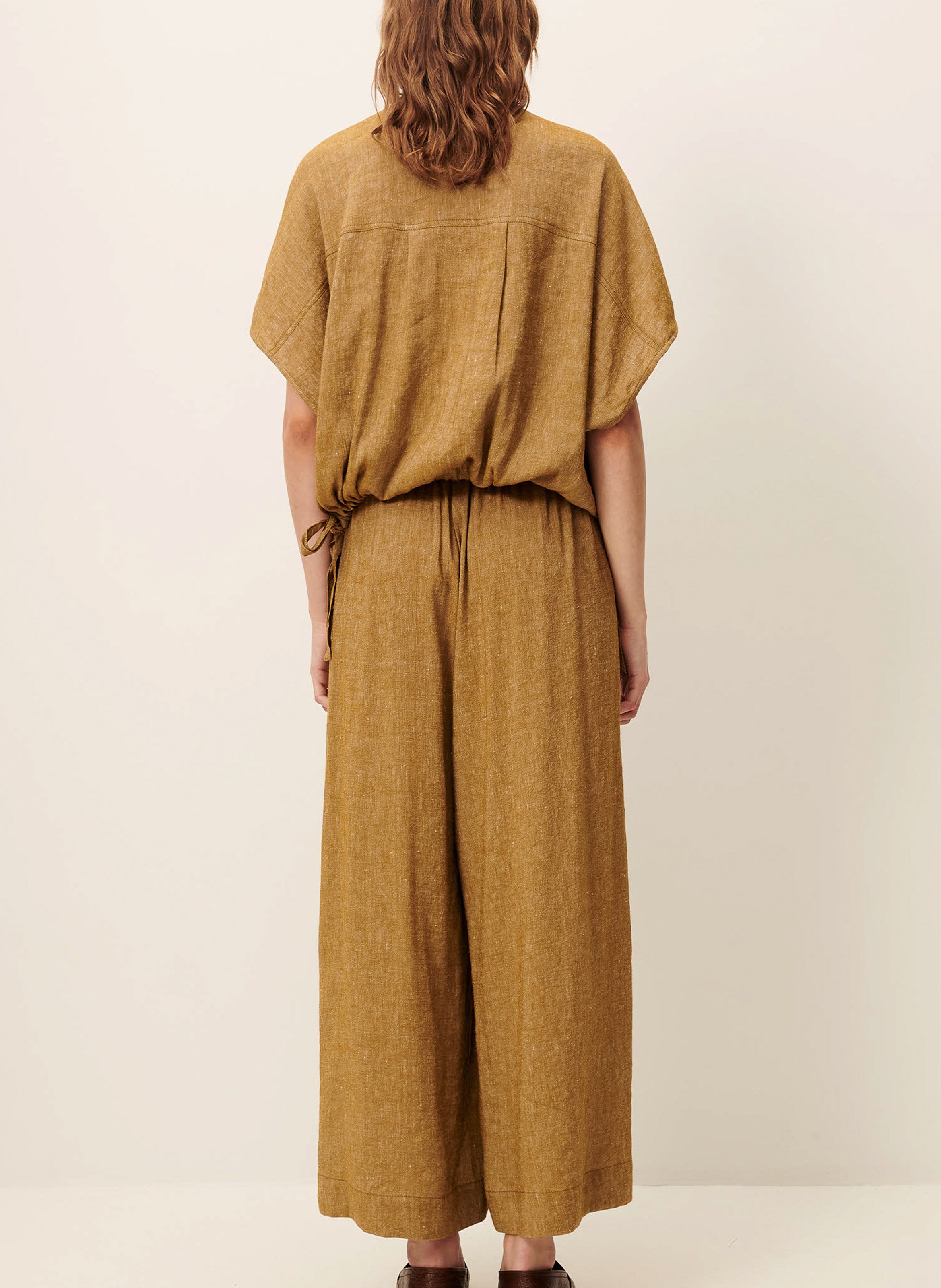 Oversized blouse met klassieke kraag SESSUN Kaki