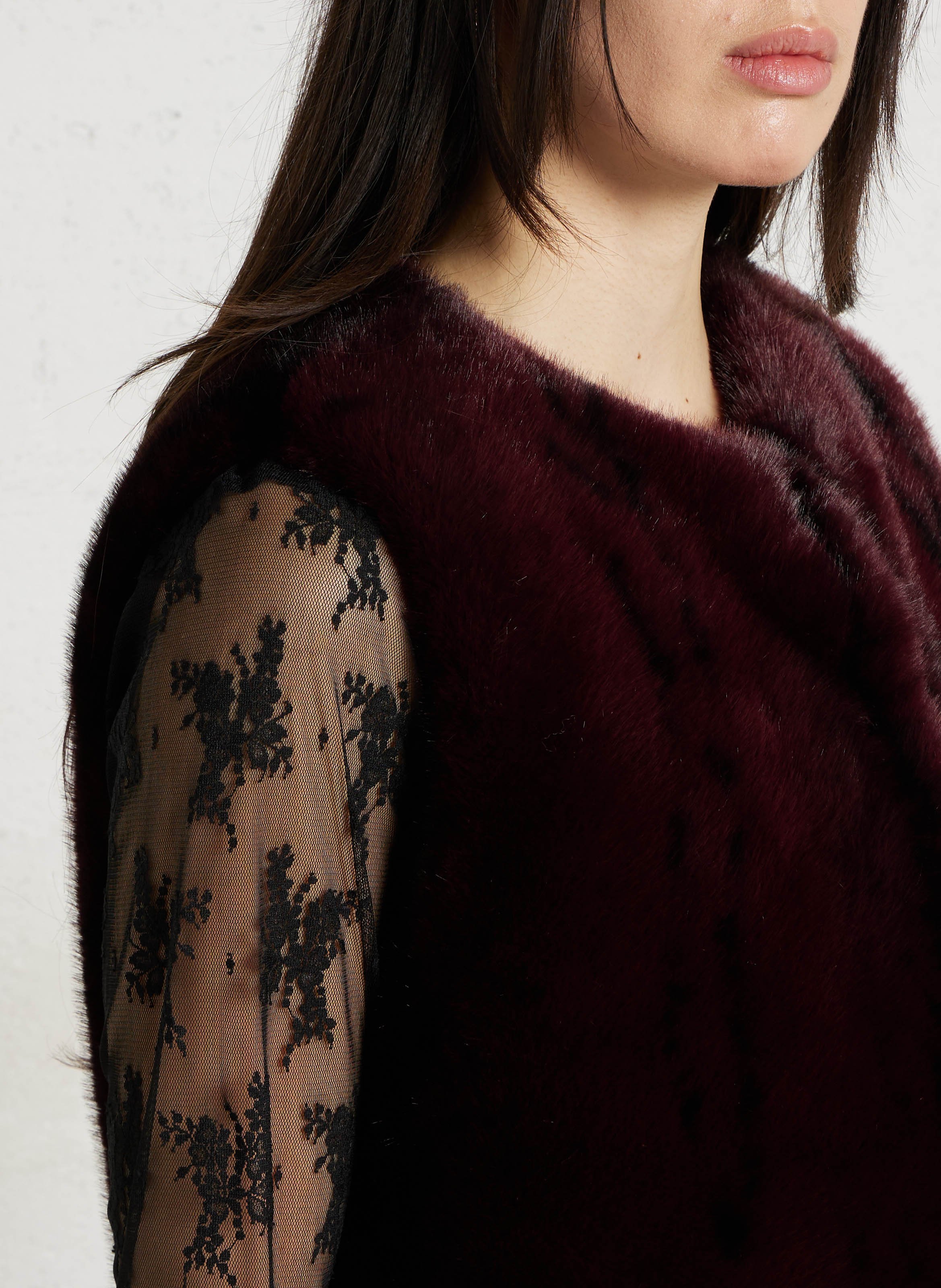 Gilet en fourrure synthétique MAISON 123 Rouge