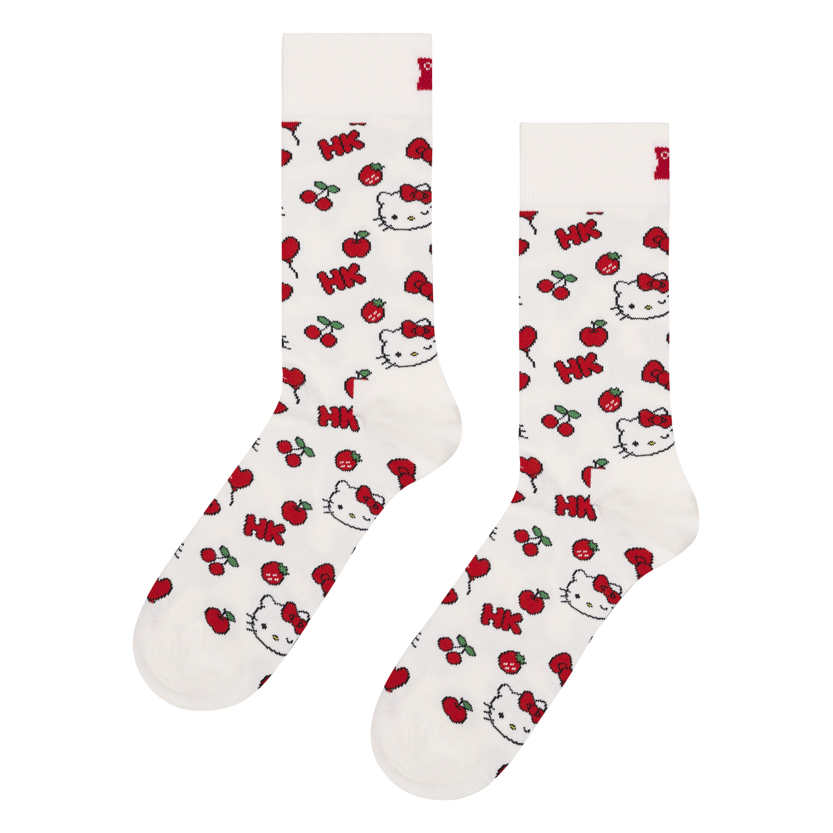 Chaussettes en coton mélangé imprimé HAPPY SOCKS Blanc