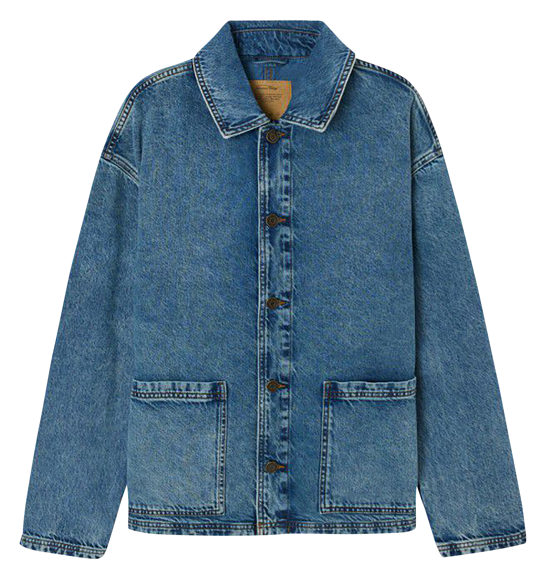 Denim jacket with classic collar AMERICAN VINTAGE Blue