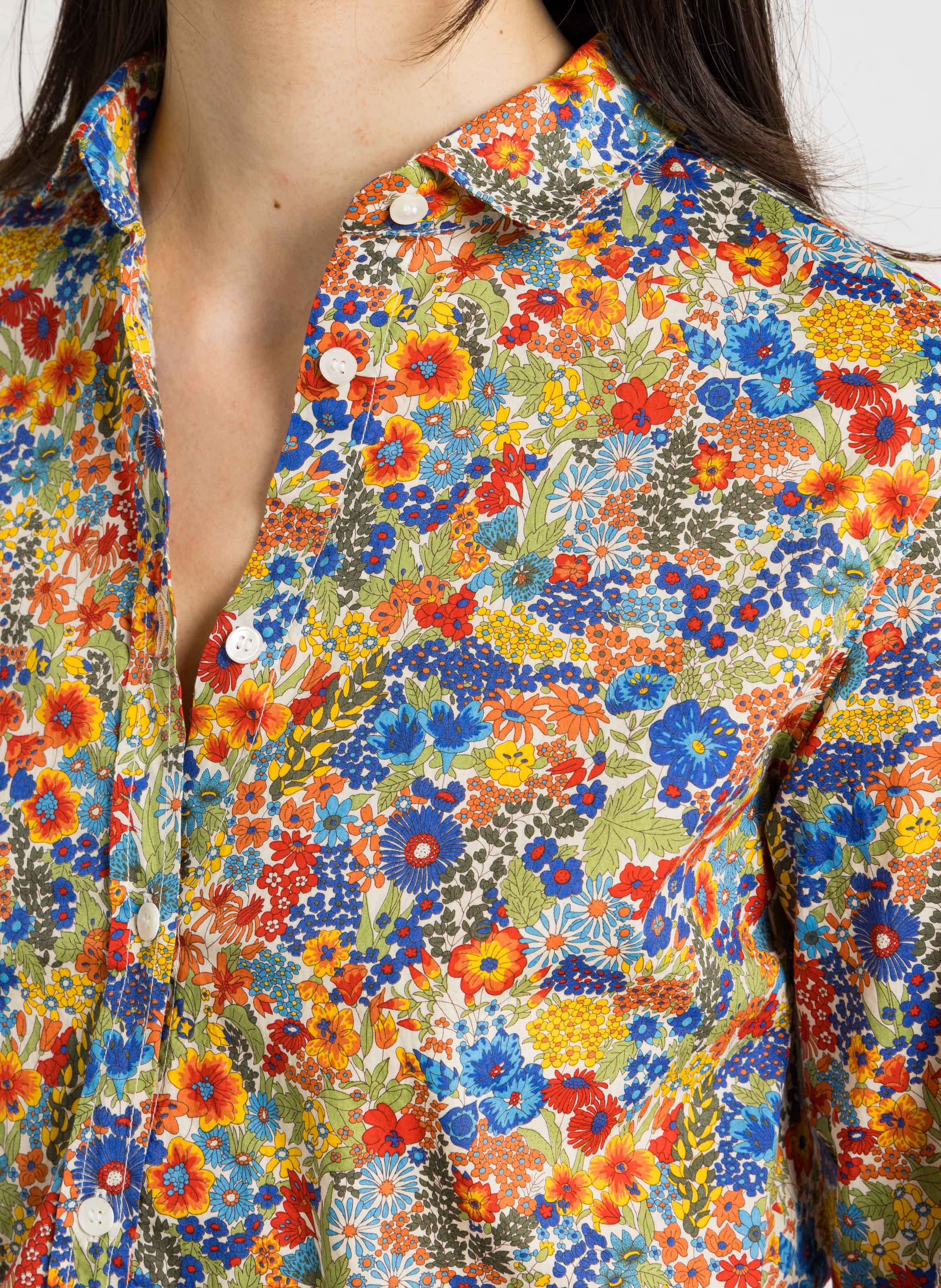 Chemise droite col classique en coton HARTFORD Multicolore