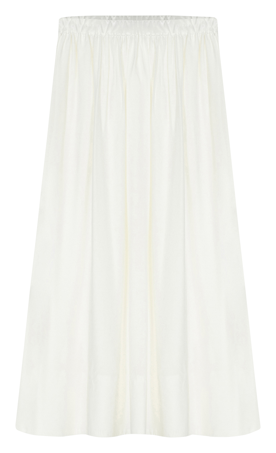 Halflange, gerende rok MASSCOB Wit