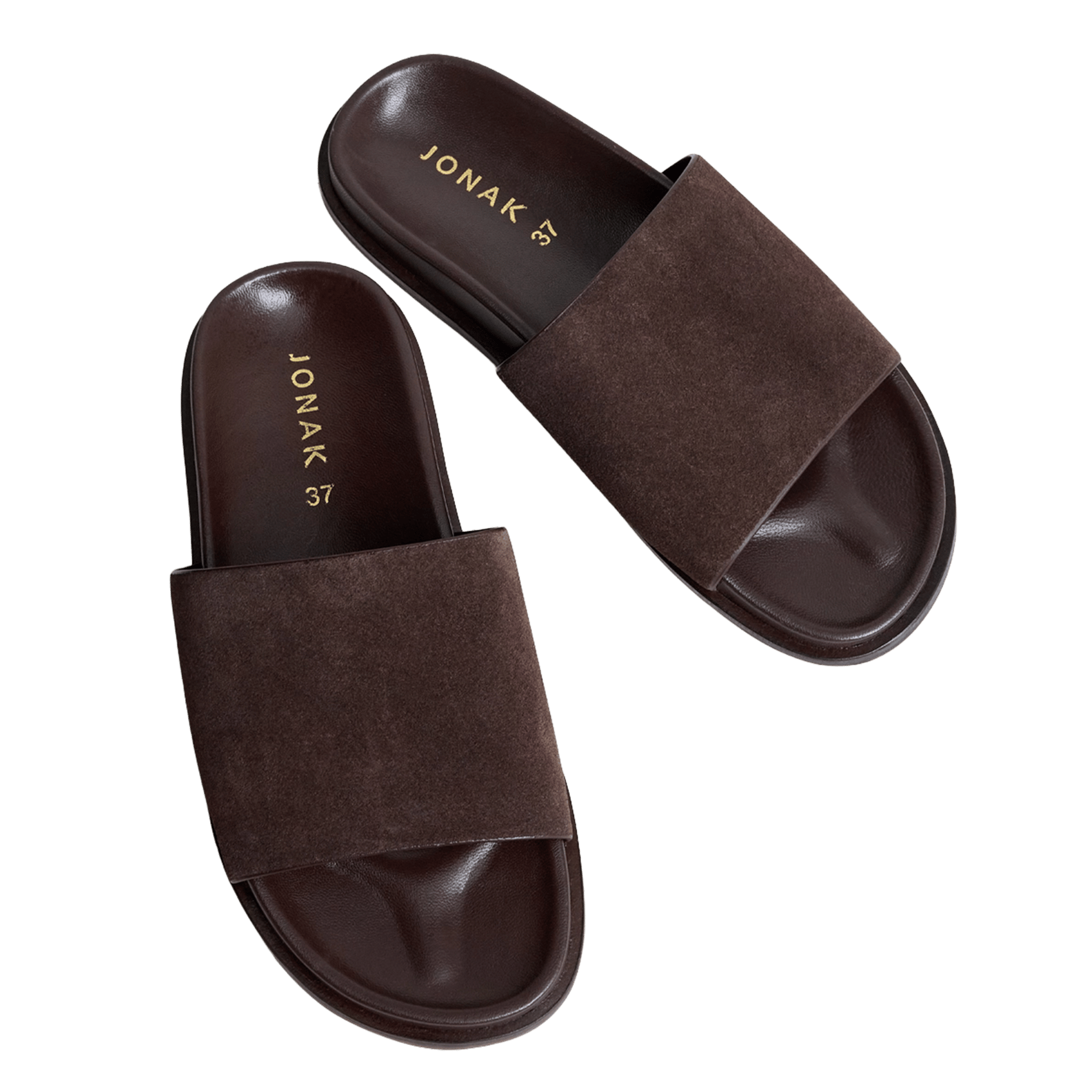 Sandales plates en cuir JONAK Marron