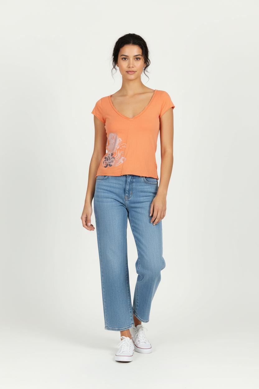 Top & tank top LEE - Seconde Main Orange