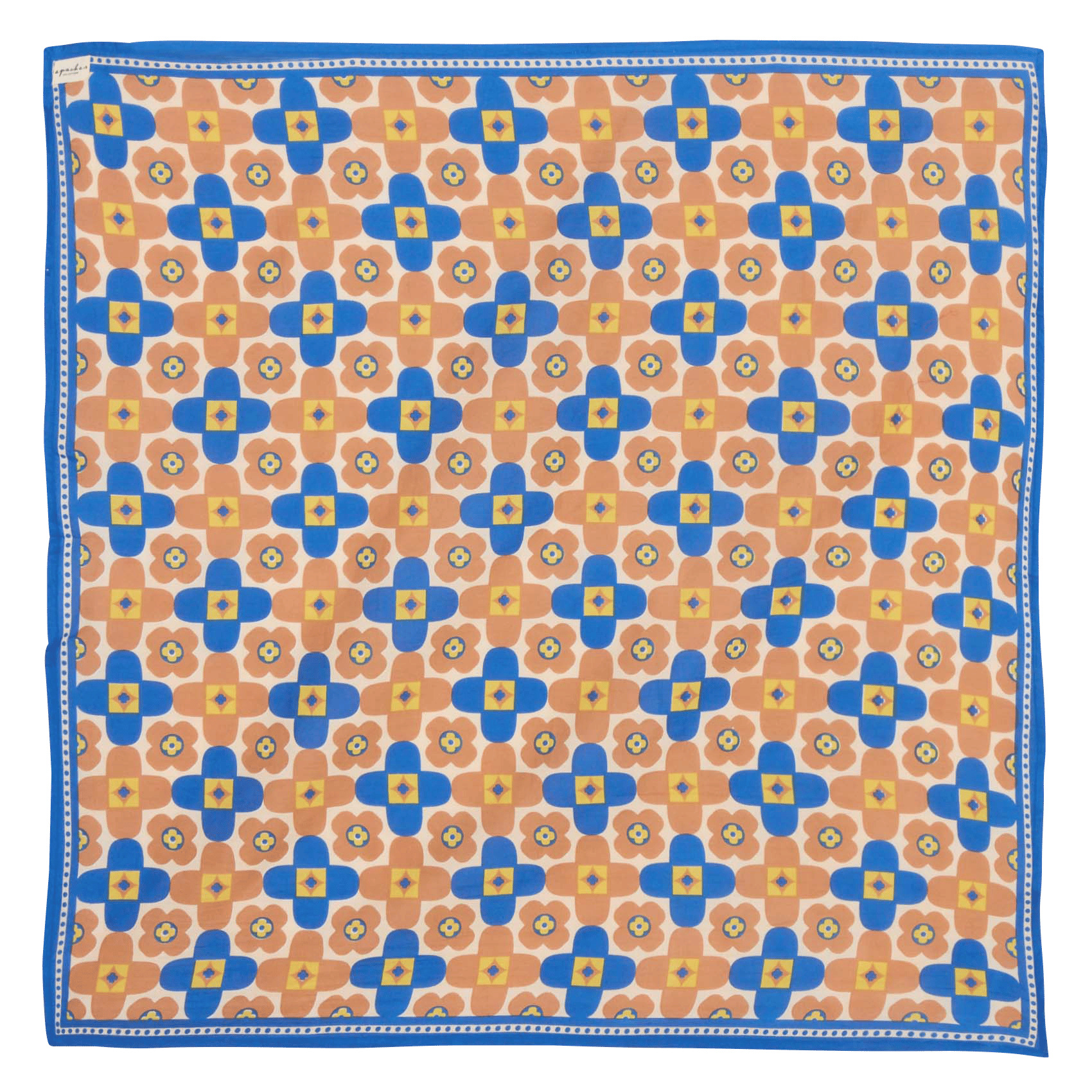 Baumwolltuch mit Print APACHES COLLECTIONS Blau