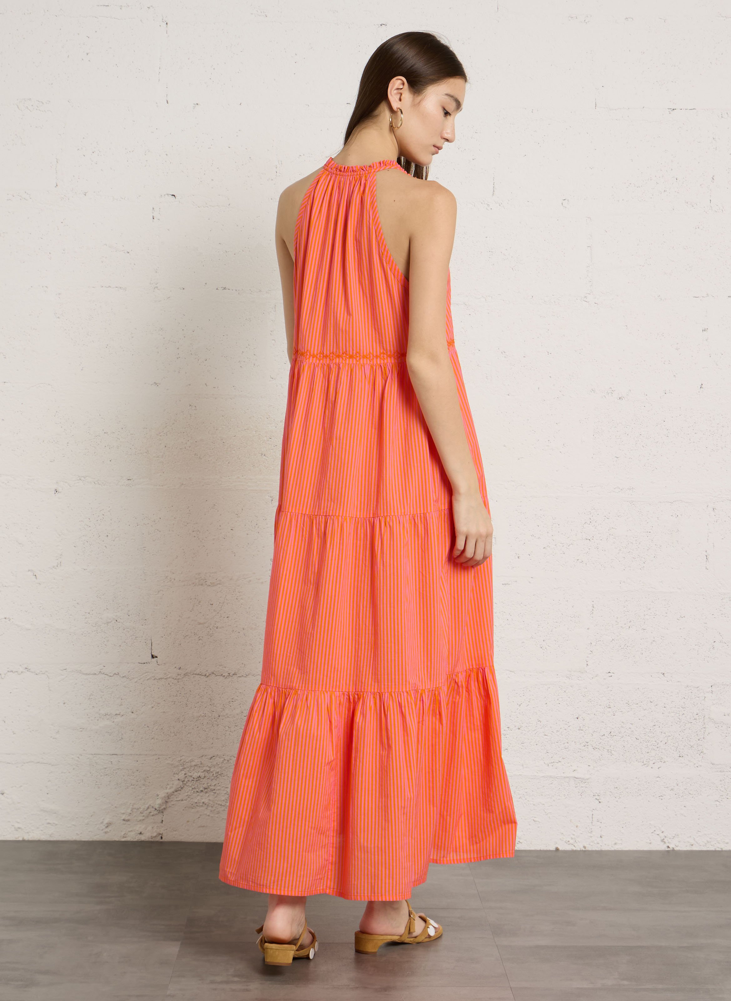Dana long printed dress MAISON 123 Orange