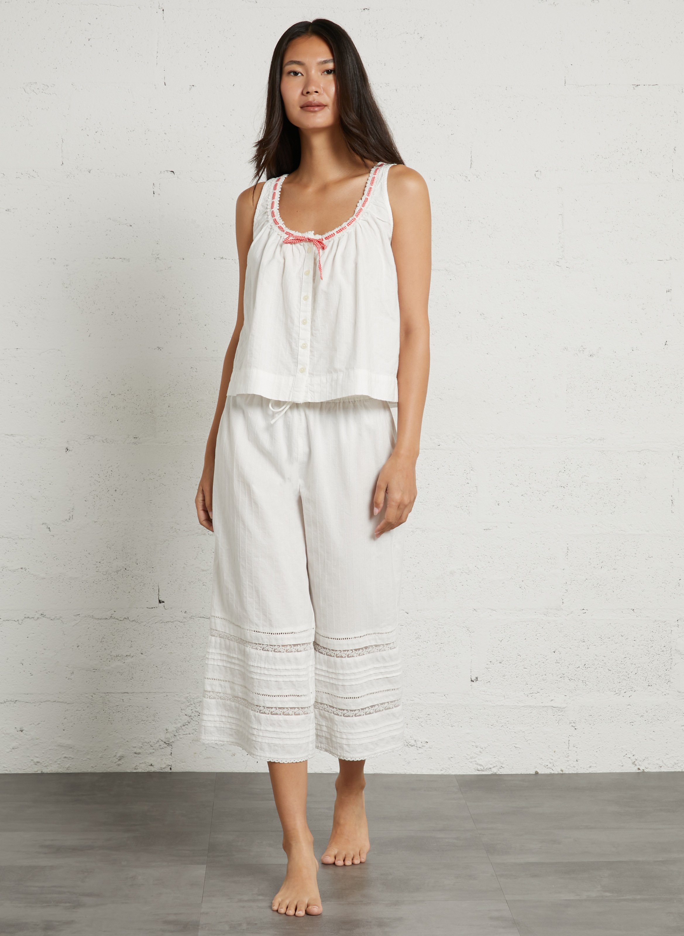 Pantalón corto de algodón orgánico DAMSON MADDER Blanco