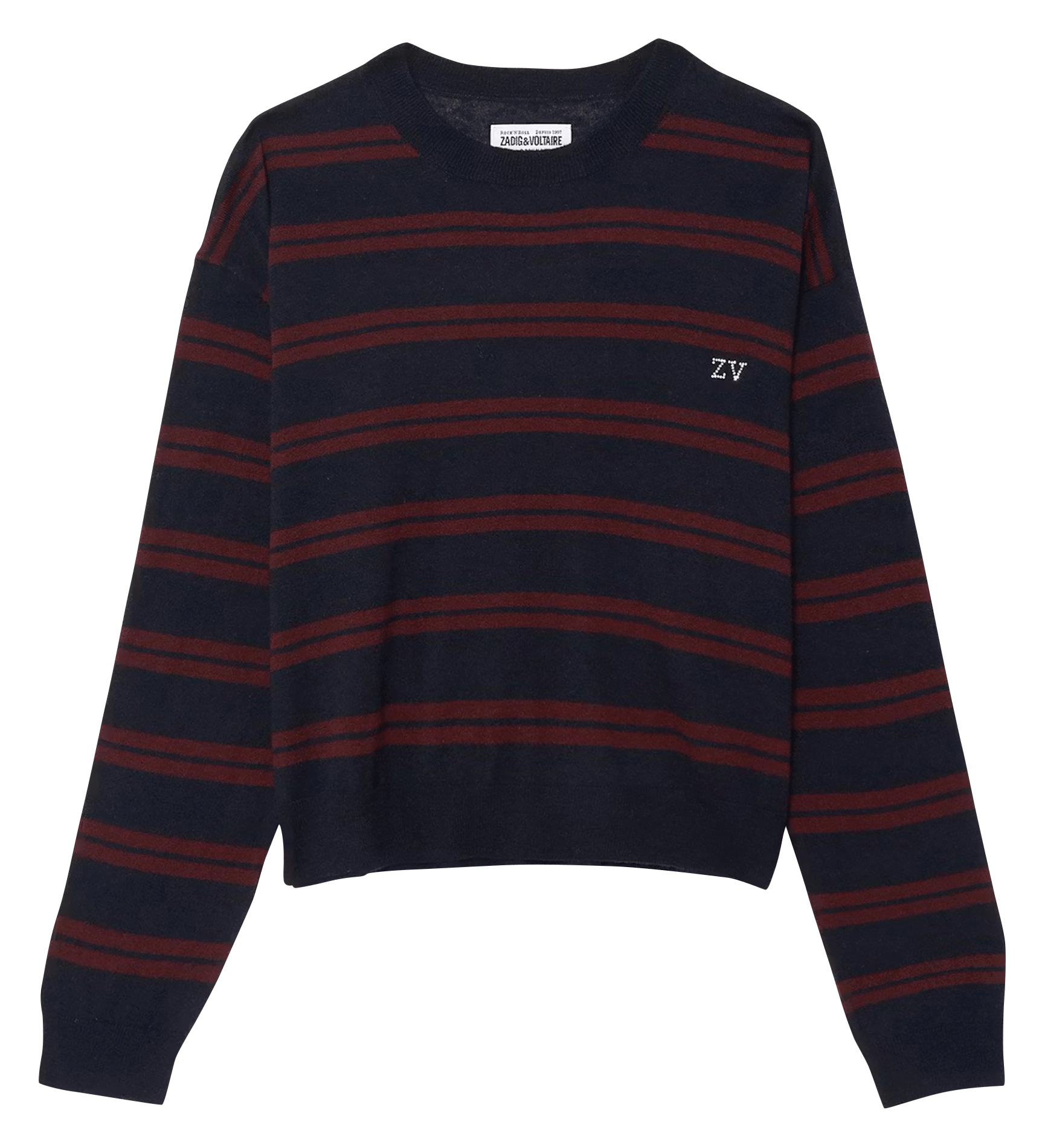 Gerader Rundhals-Pullover aus Kaschmir ZADIG&VOLTAIRE Blau