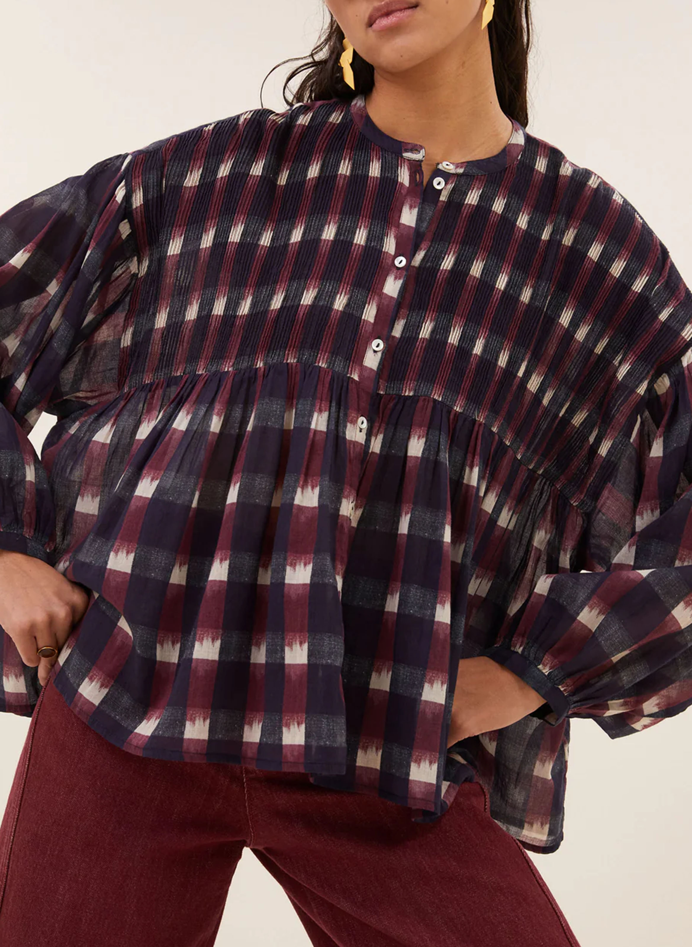 Weite Bluse aus Bio-Baumwolle BY BAR Rot