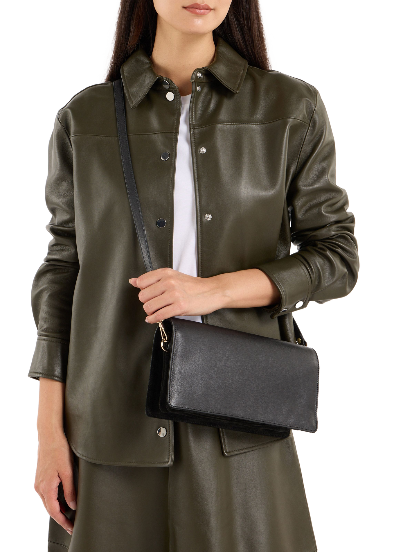 Leather crossbody bag | Black SAISON 1865 Women