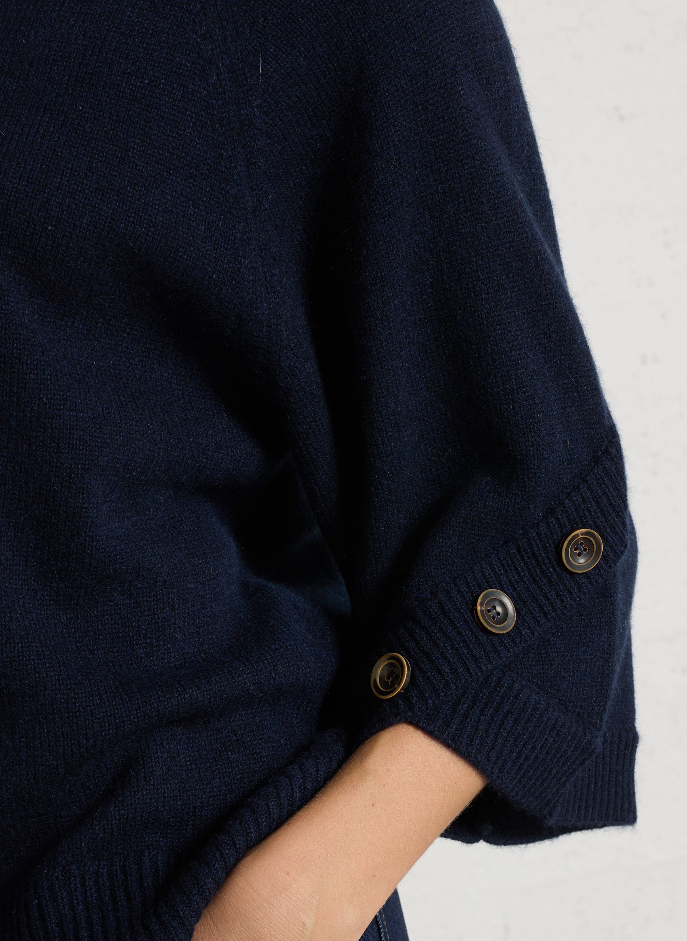 Pull droit à col rond en cachemire MAISON 123 Bleu