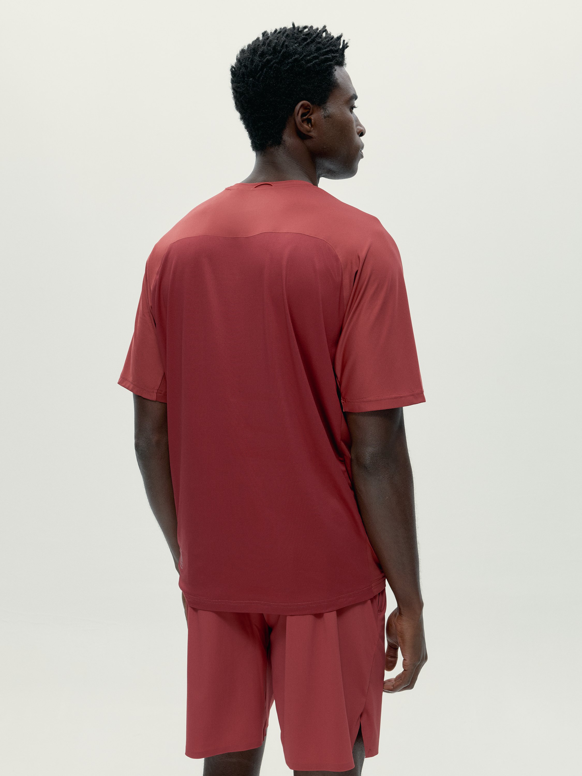Men's sports T-shirt short sleeves quick dry BORN Red