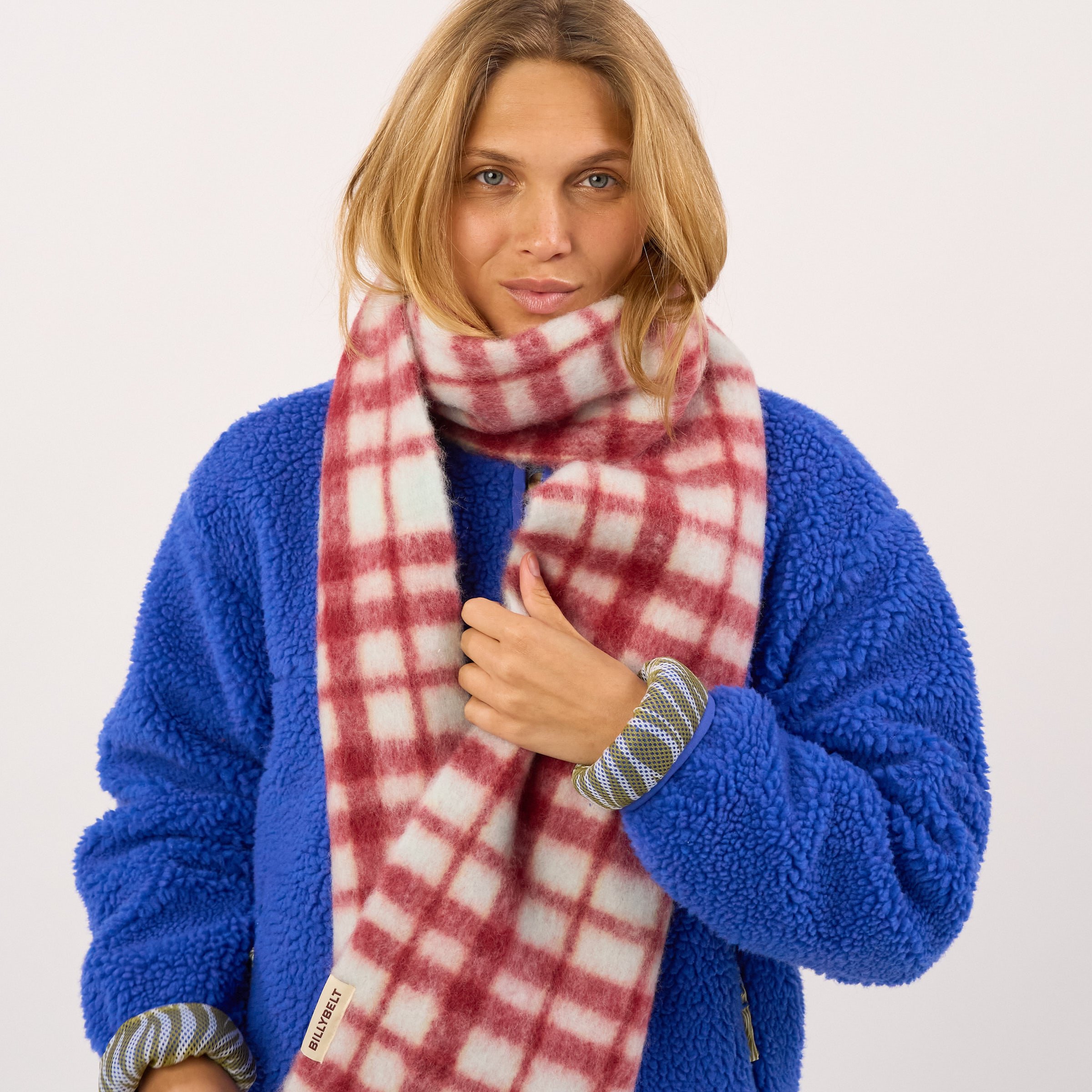Regular wool scarf BILLYBELT Red