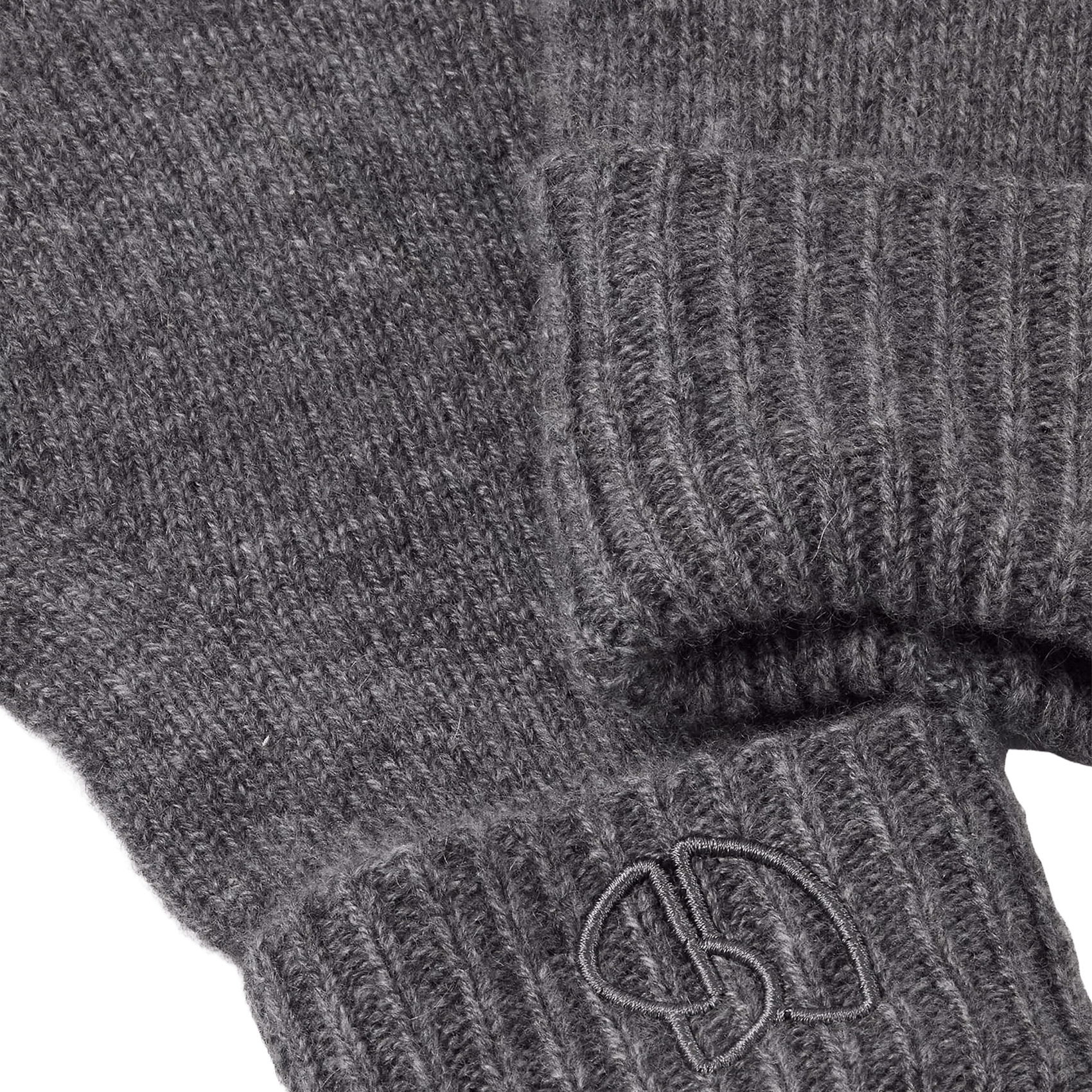 Unifarbene Handschuhe aus Kaschmir BA&SH Grau