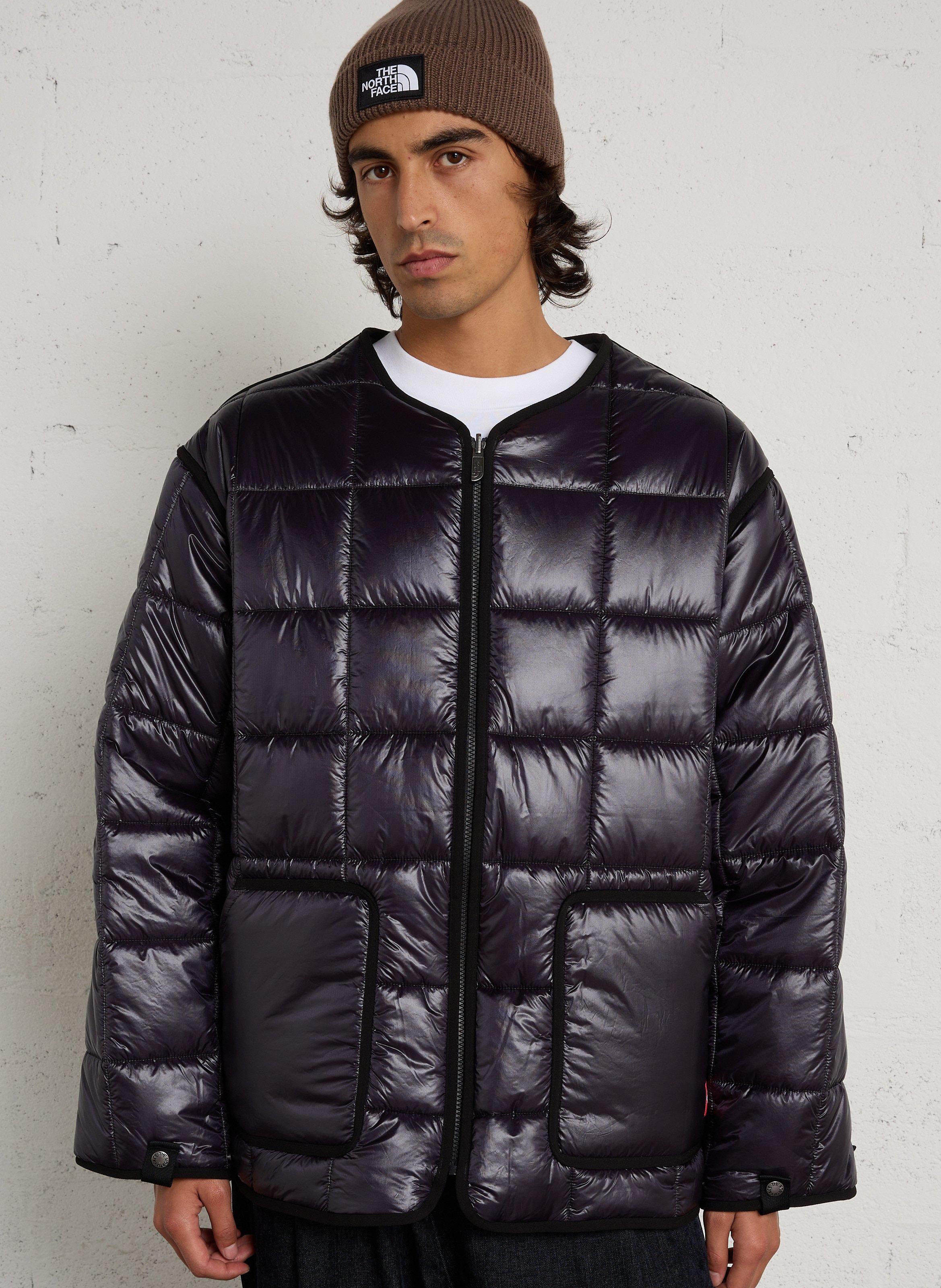 Veste droite matelassée zippée THE NORTH FACE Bleu