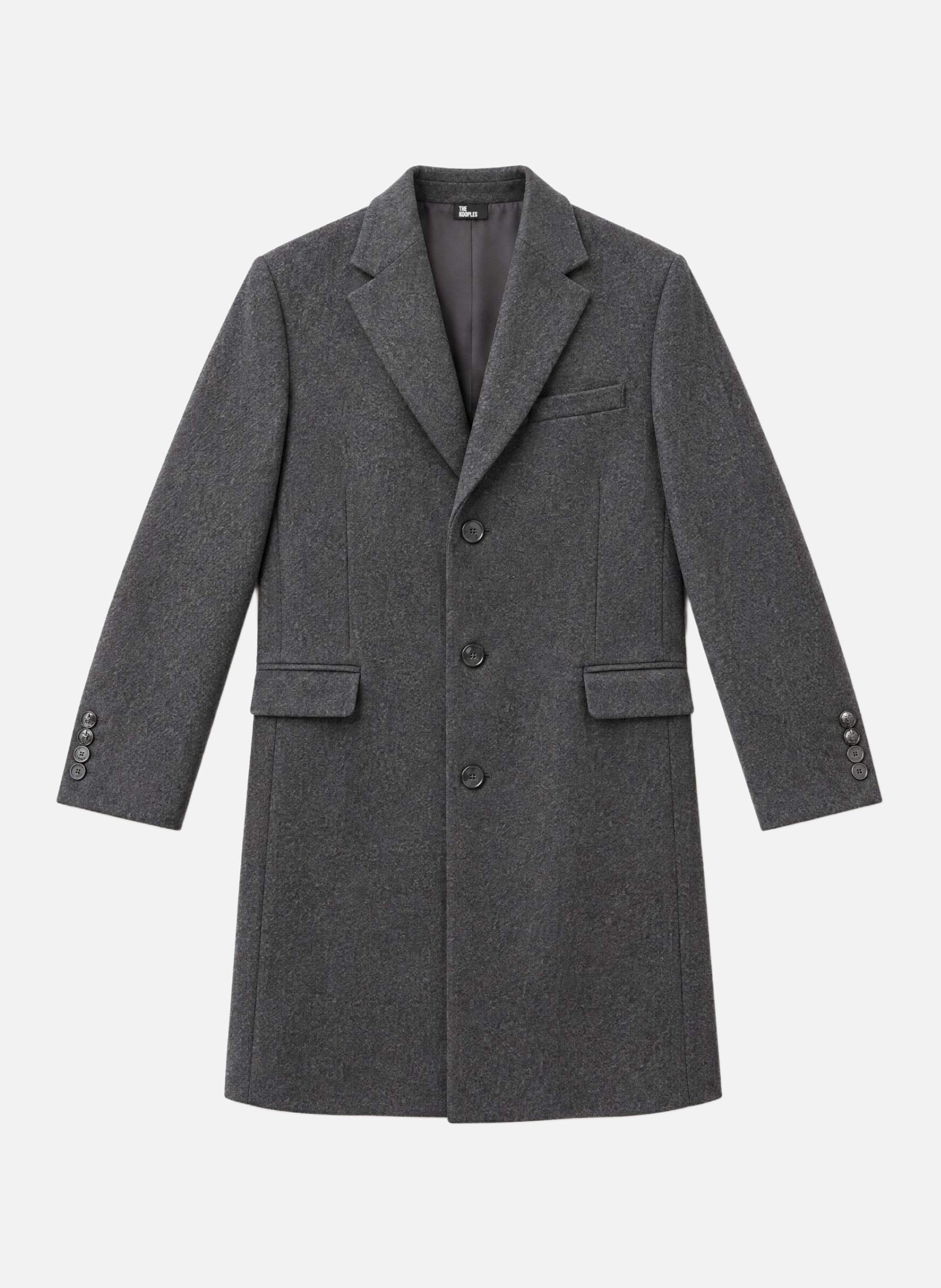 Notched-collar coat THE KOOPLES Grey