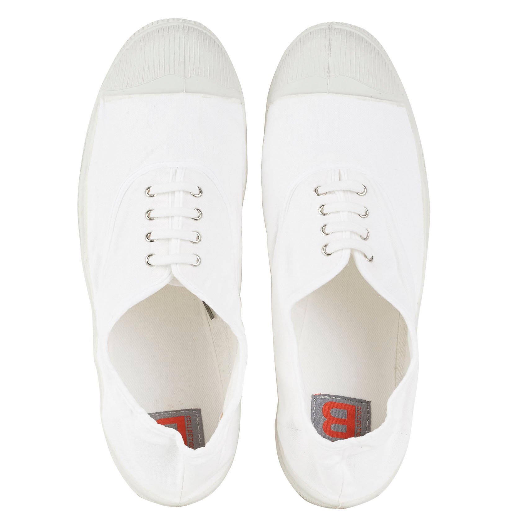Tennis à lacets en toile de coton BENSIMON Blanc
